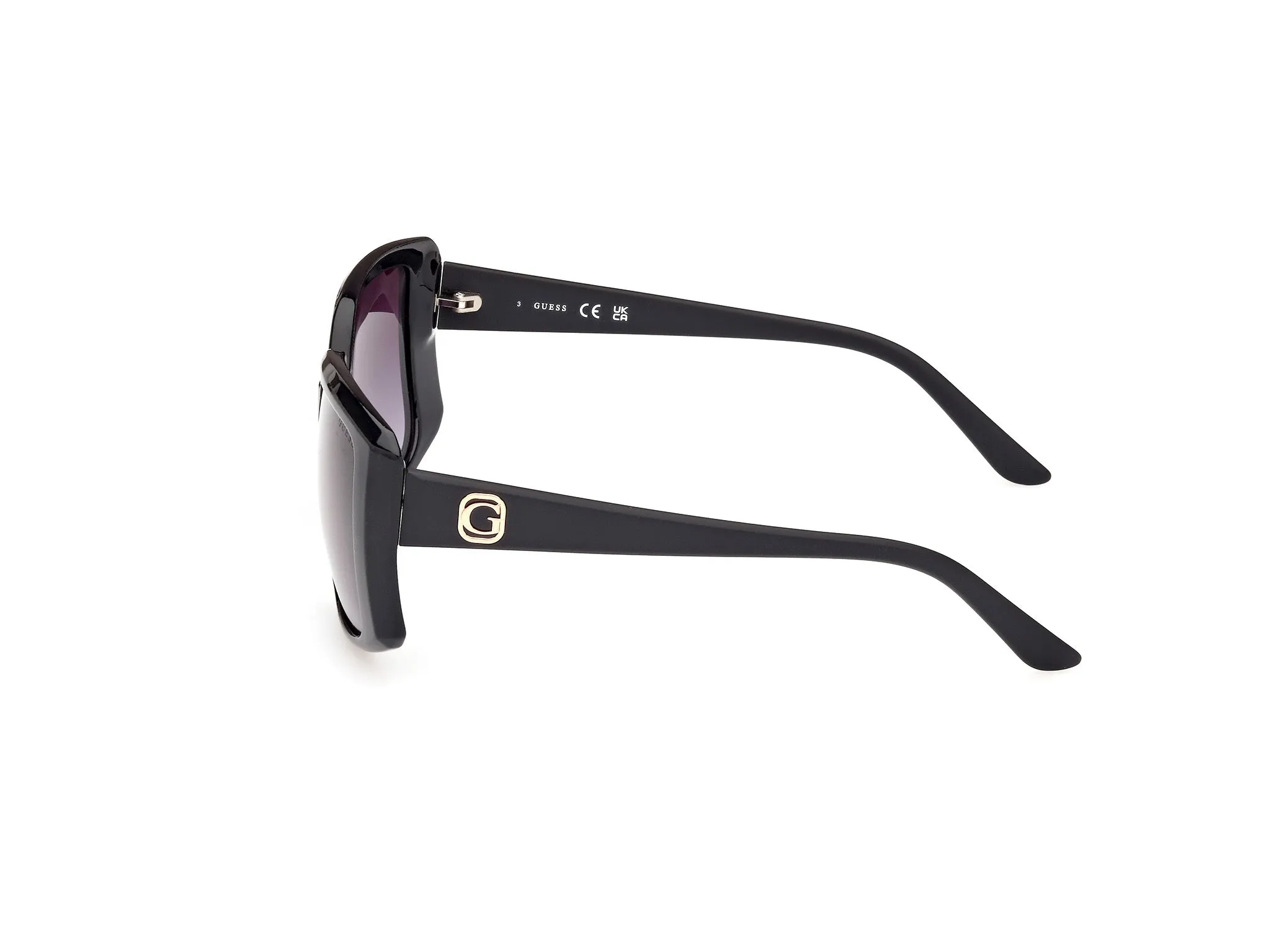 Guess GU00097 01B Occhiali da sole Iniettato Nero Fumo Squadrata Normale Sfumato - immagine 3