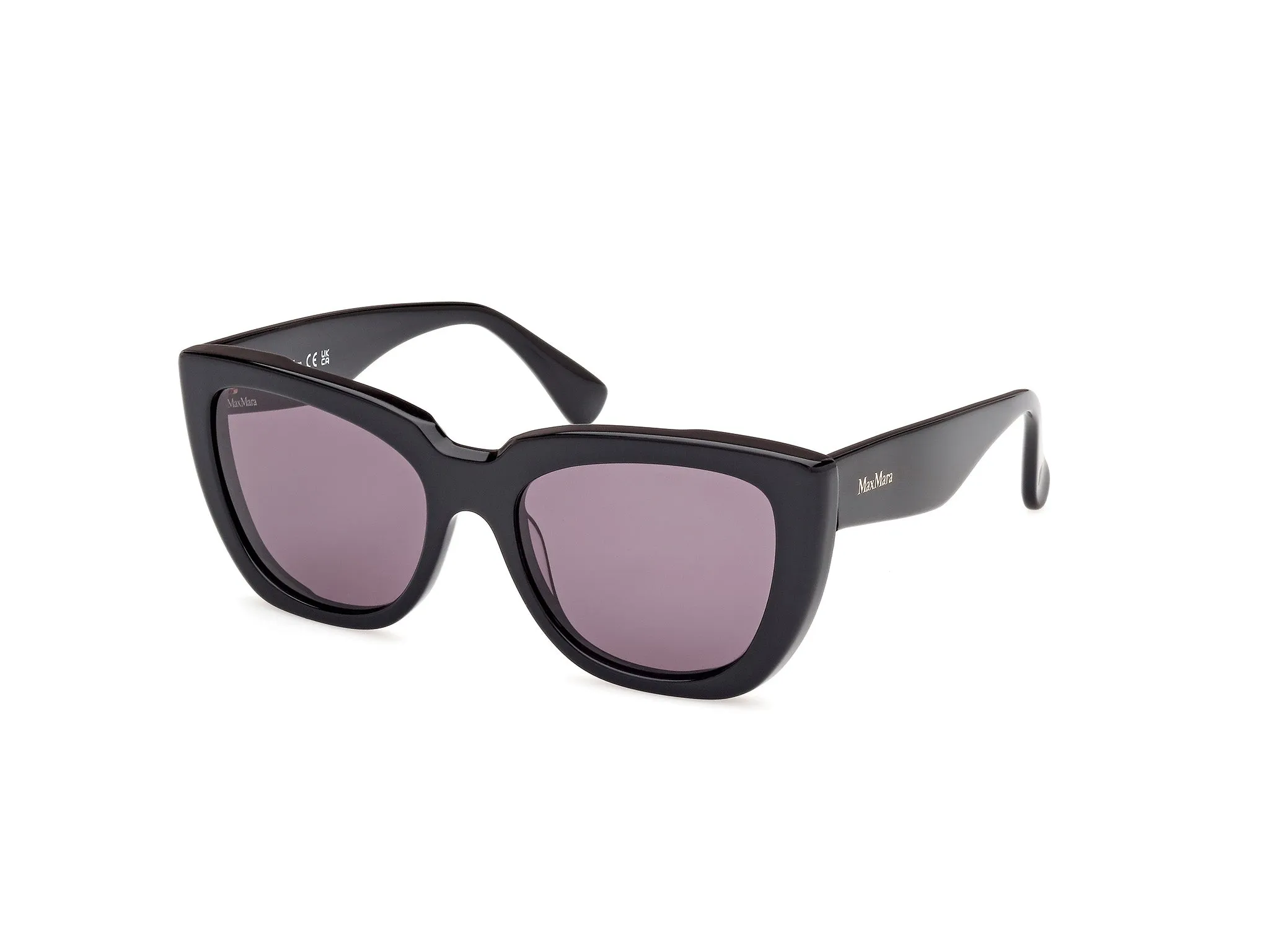 Max Mara MM0090 GLIMPSE4 01A Occhiali da sole Acetato Nero Fumo Cat Eye Normale - immagine 1