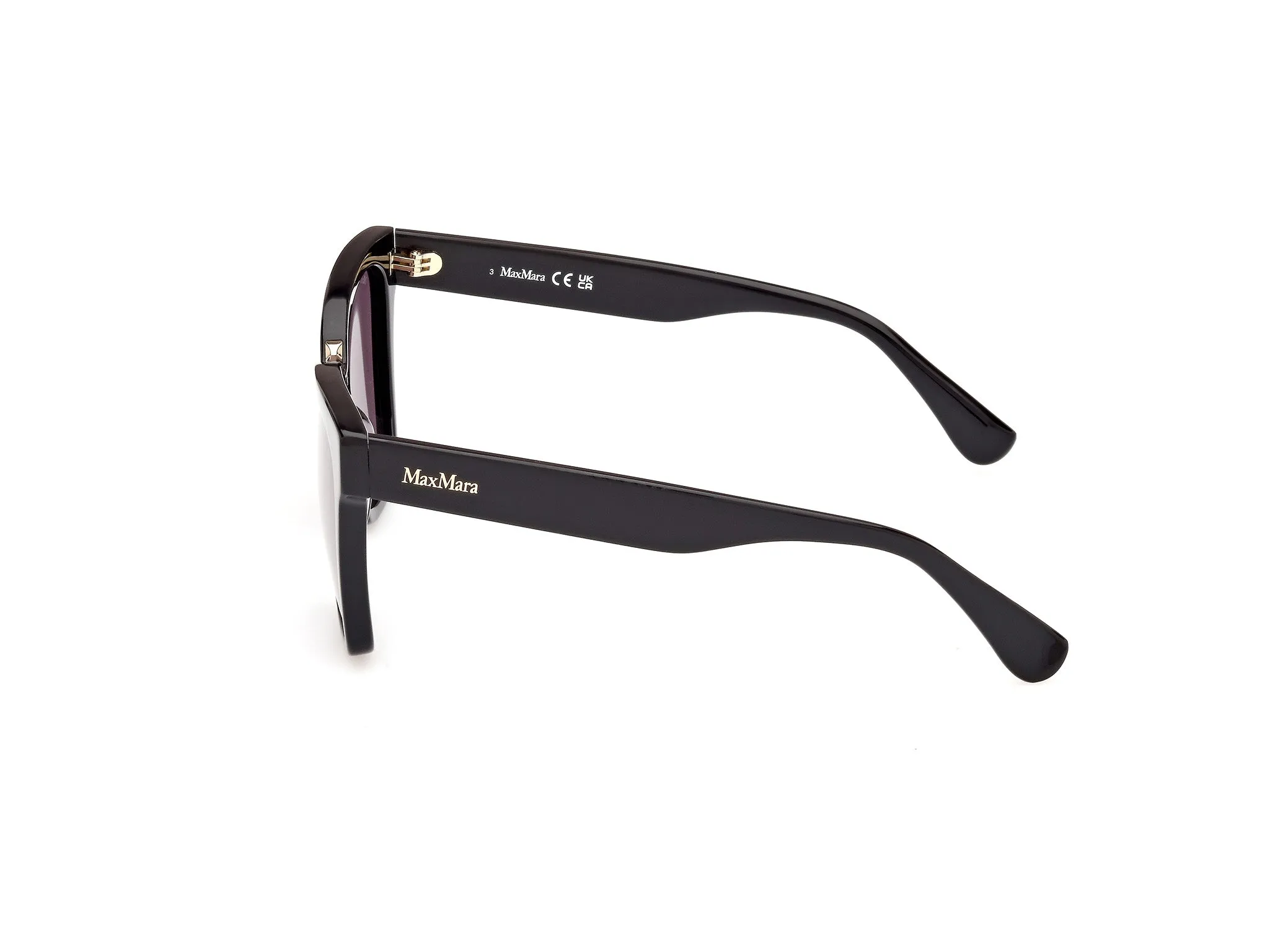 Max Mara MM0089 SPARK3 01A Occhiali da sole Acetato Nero Fumo Squadrata Normale - immagine 3