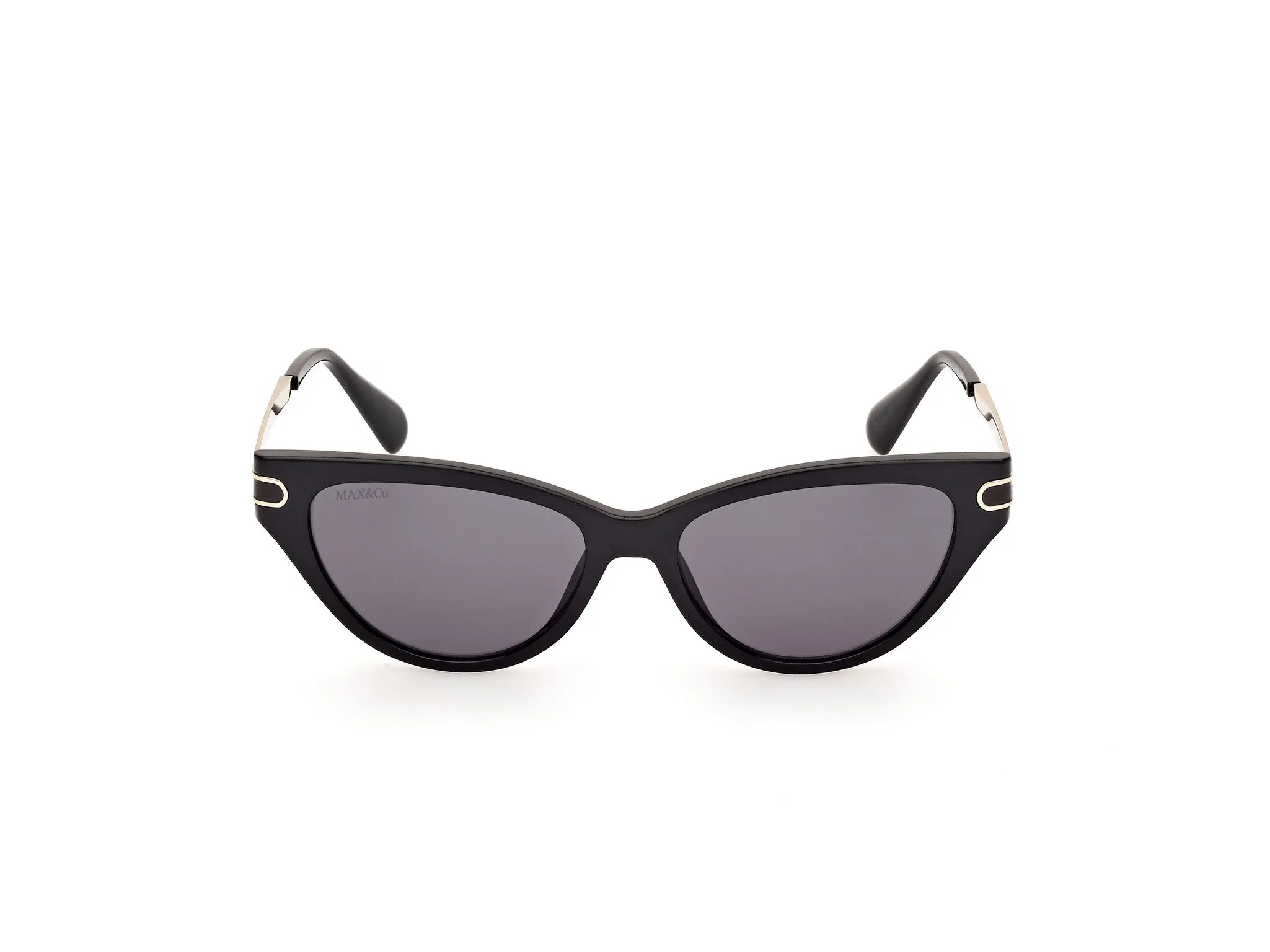 MAX&Co MO0101 01A Occhiali da sole Iniettato Nero Fumo Cat Eye Normale - immagine 2