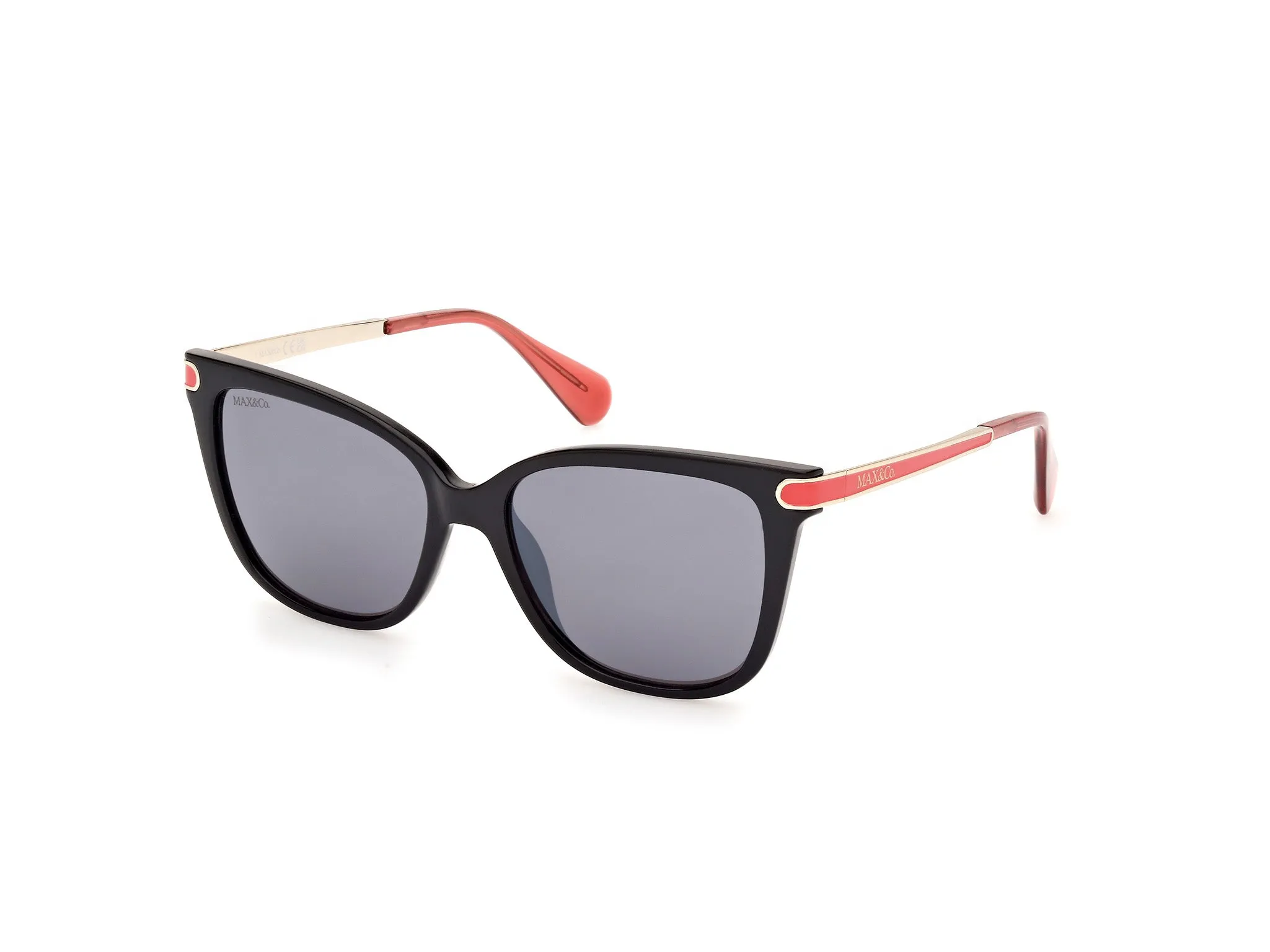 MAX&Co MO0100 01C Occhiali da sole Iniettato Nero Fumo Rotonda Normale - immagine 1