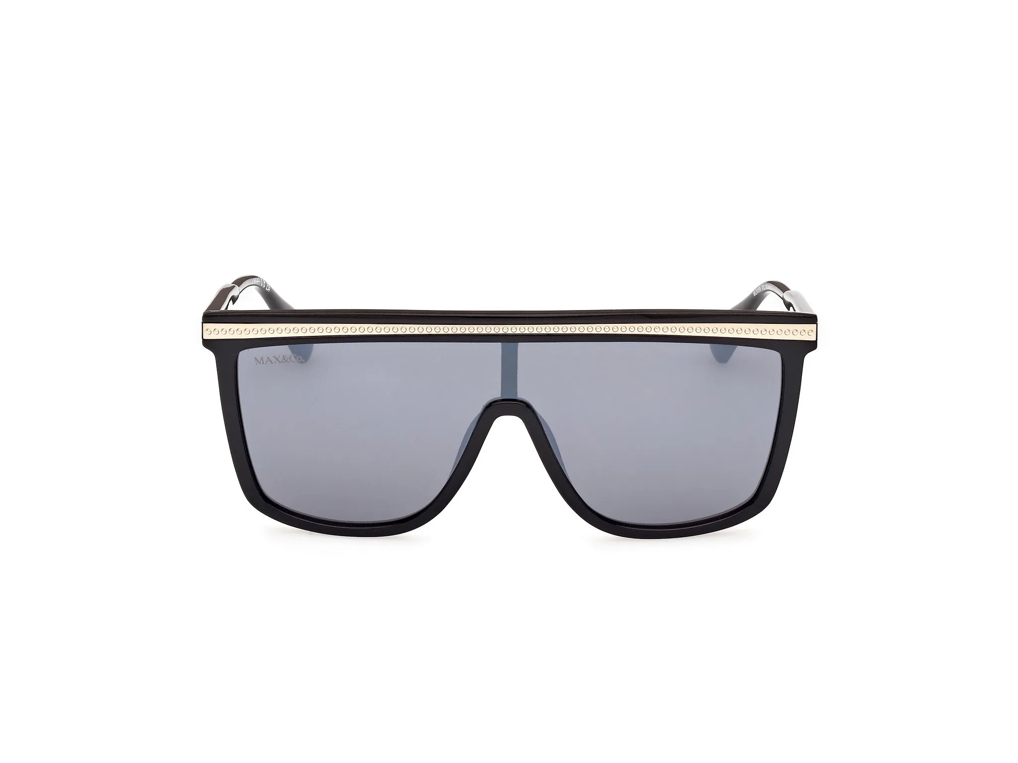 MAX&Co MO0099 01C Occhiali da sole Iniettato Nero Fumo Squadrata Normale - immagine 2