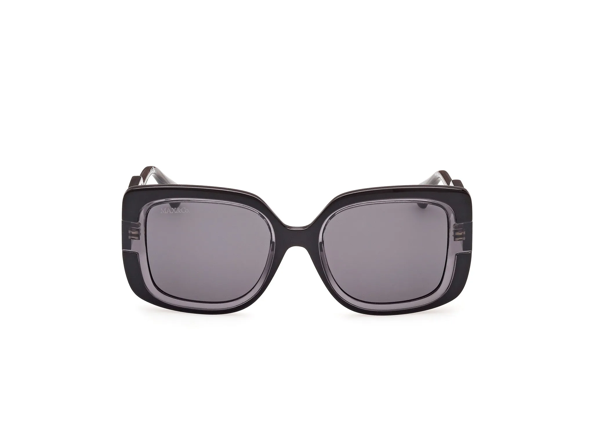MAX&Co MO0096 01A Occhiali da sole Iniettato Nero Fumo Squadrata Normale - immagine 2