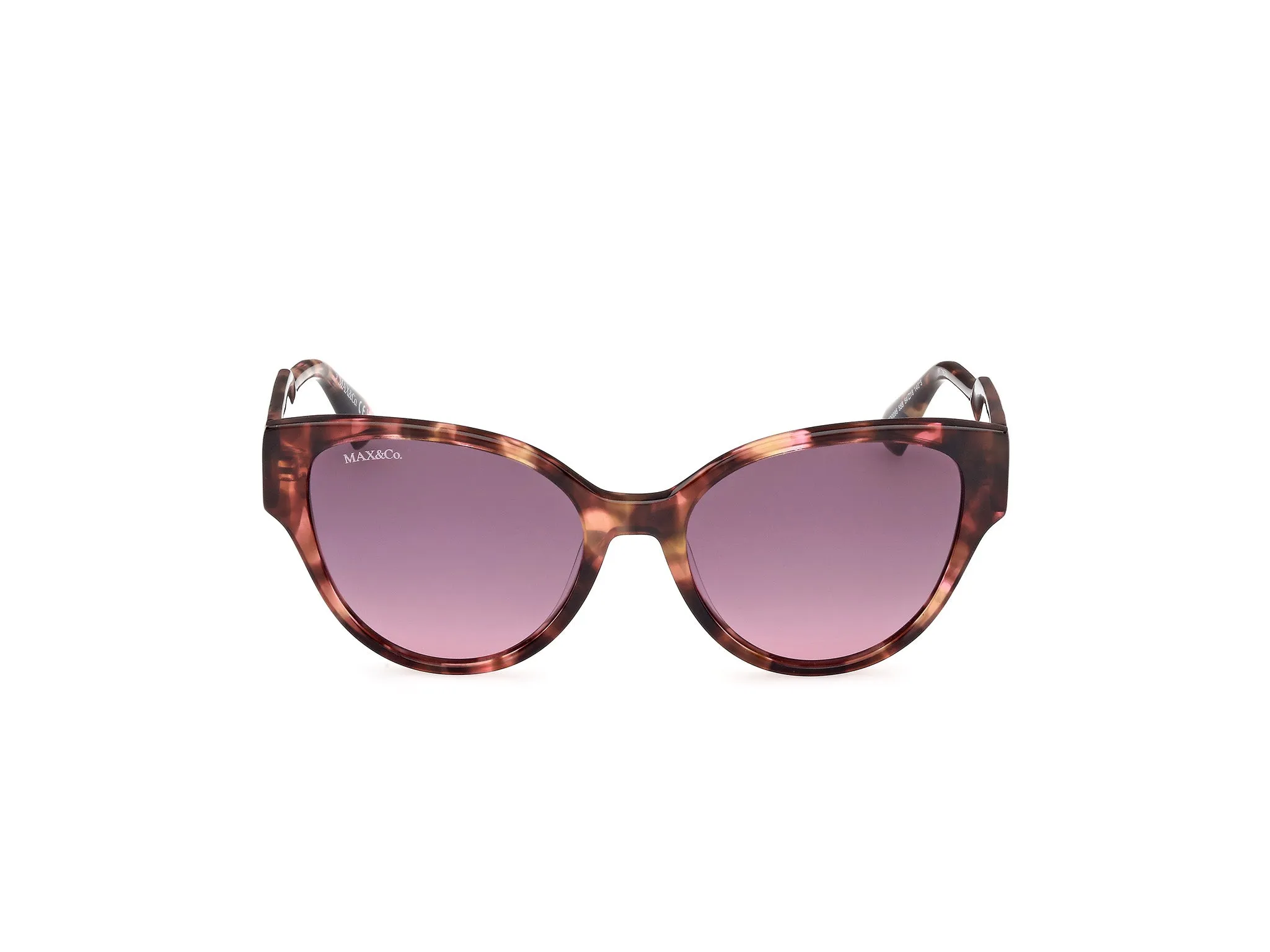 MAX&Co MO0095 55B Occhiali da sole Acetato Havana Fumo Rotonda Normale - immagine 2