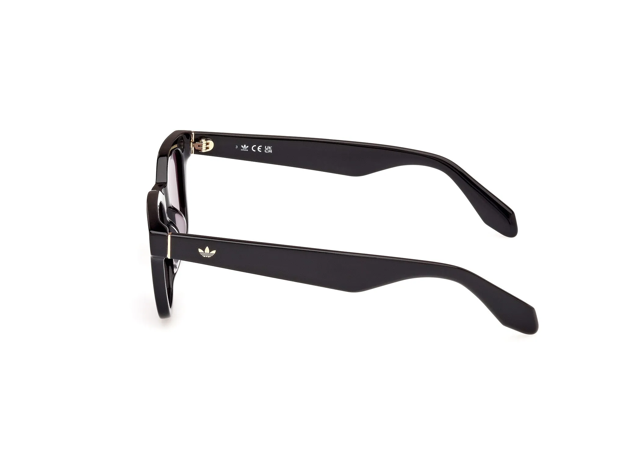 Adidas Sport Unisex Adidas OR0109 01A Occhiali da sole Acetato Nero Fumo Rotonda Normale - immagine 3
