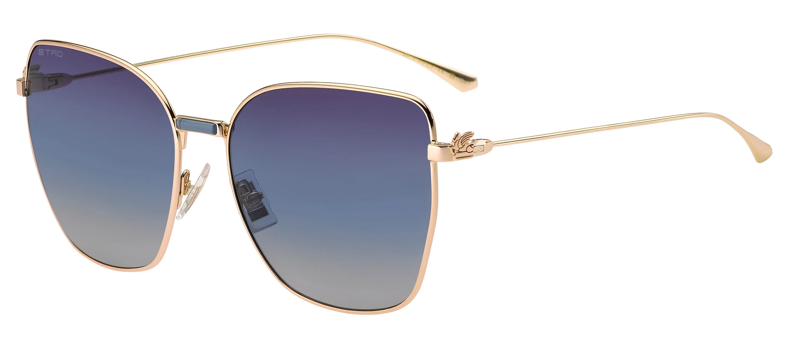 ETRO ETRO 0021/S 000/UY Occhiali da sole Metallo Oro Blu Squadrata Normale Sfumato - immagine 1