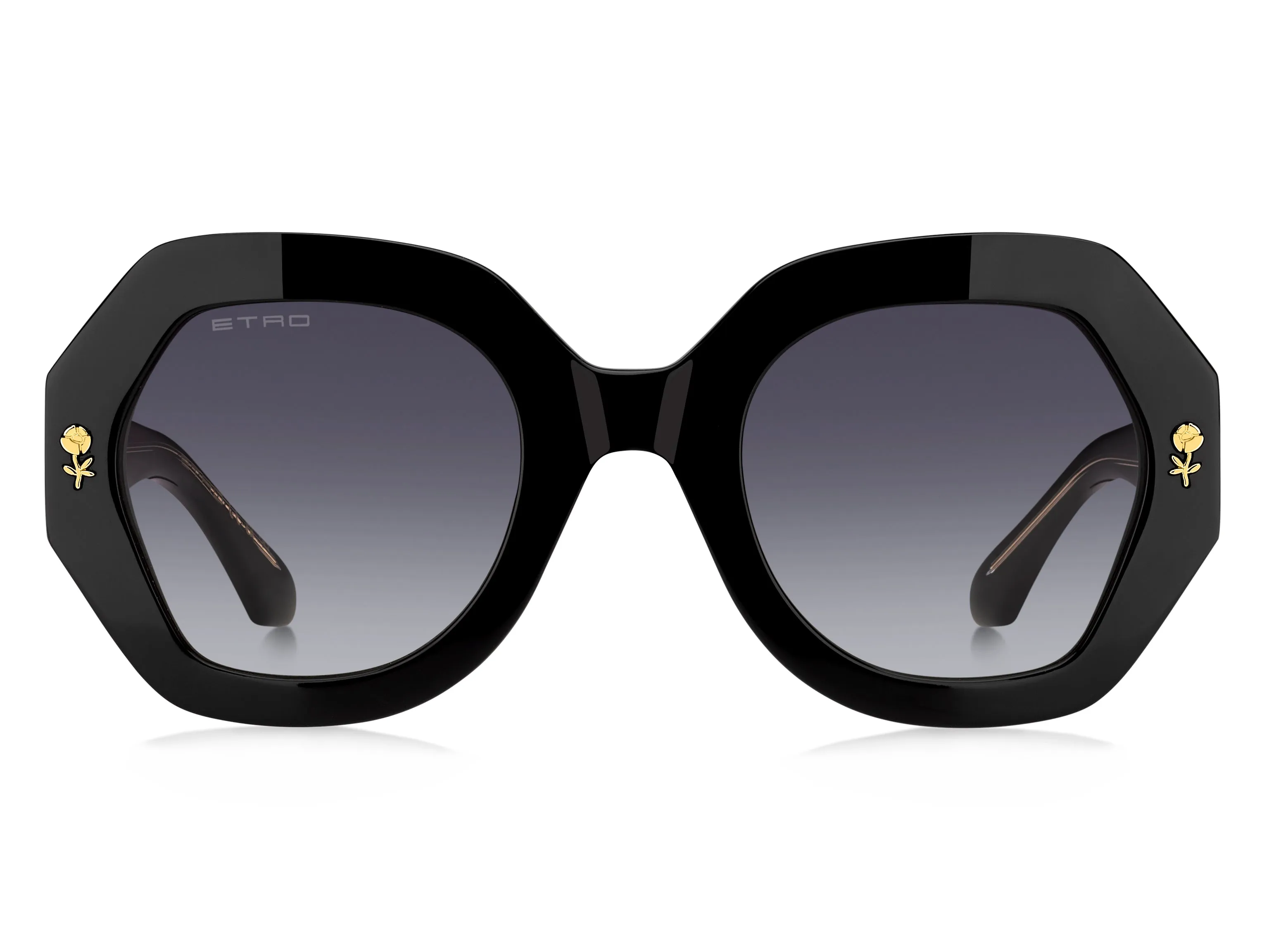 ETRO ETRO 0009/S 807/9O Occhiali da sole Acetato Nero Grigio Geometrica Normale Sfumato - immagine 2