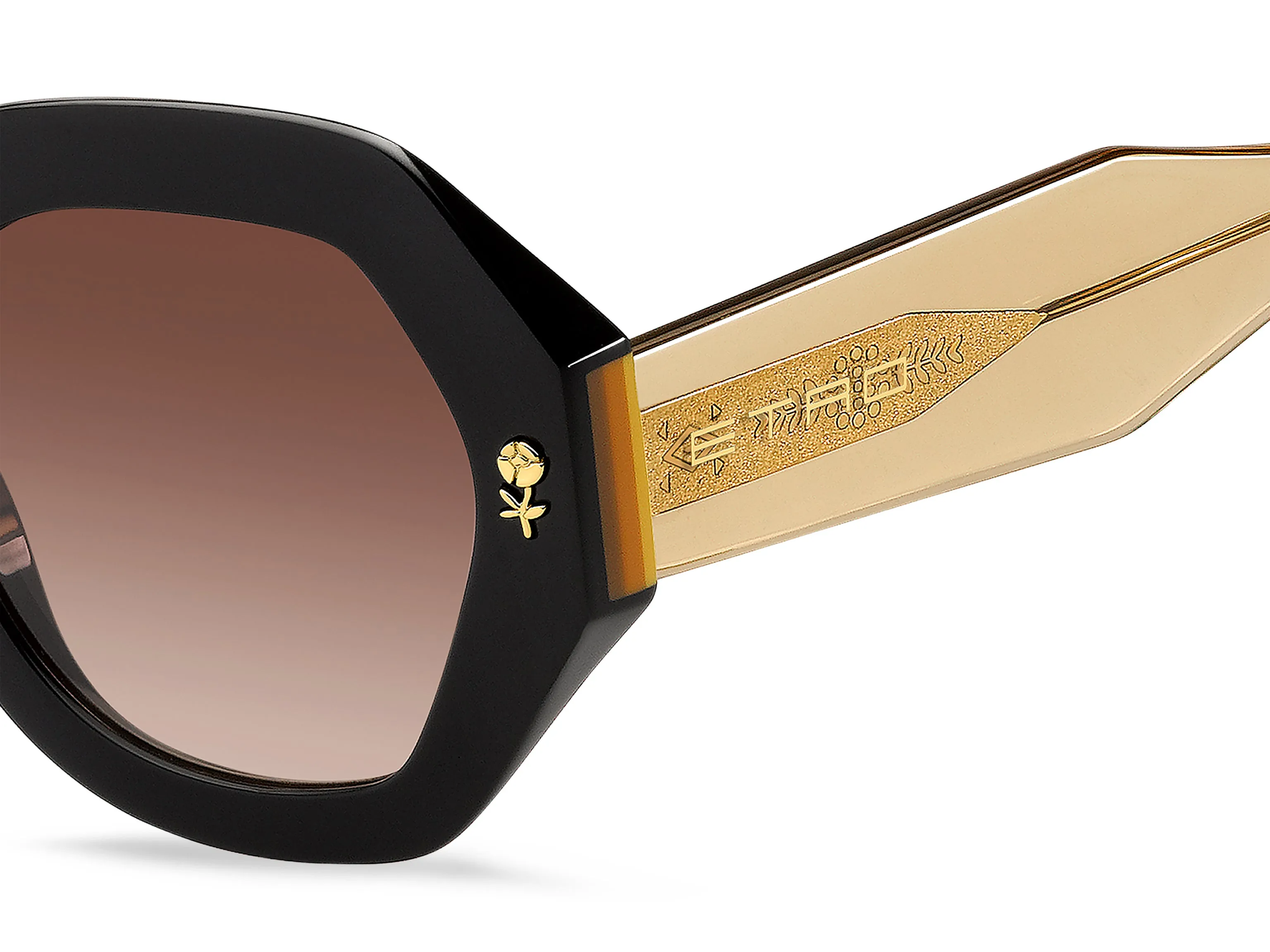 ETRO ETRO 0009/S 71C/HA Occhiali da sole Acetato Nero Marrone Geometrica Normale Sfumato - immagine 3