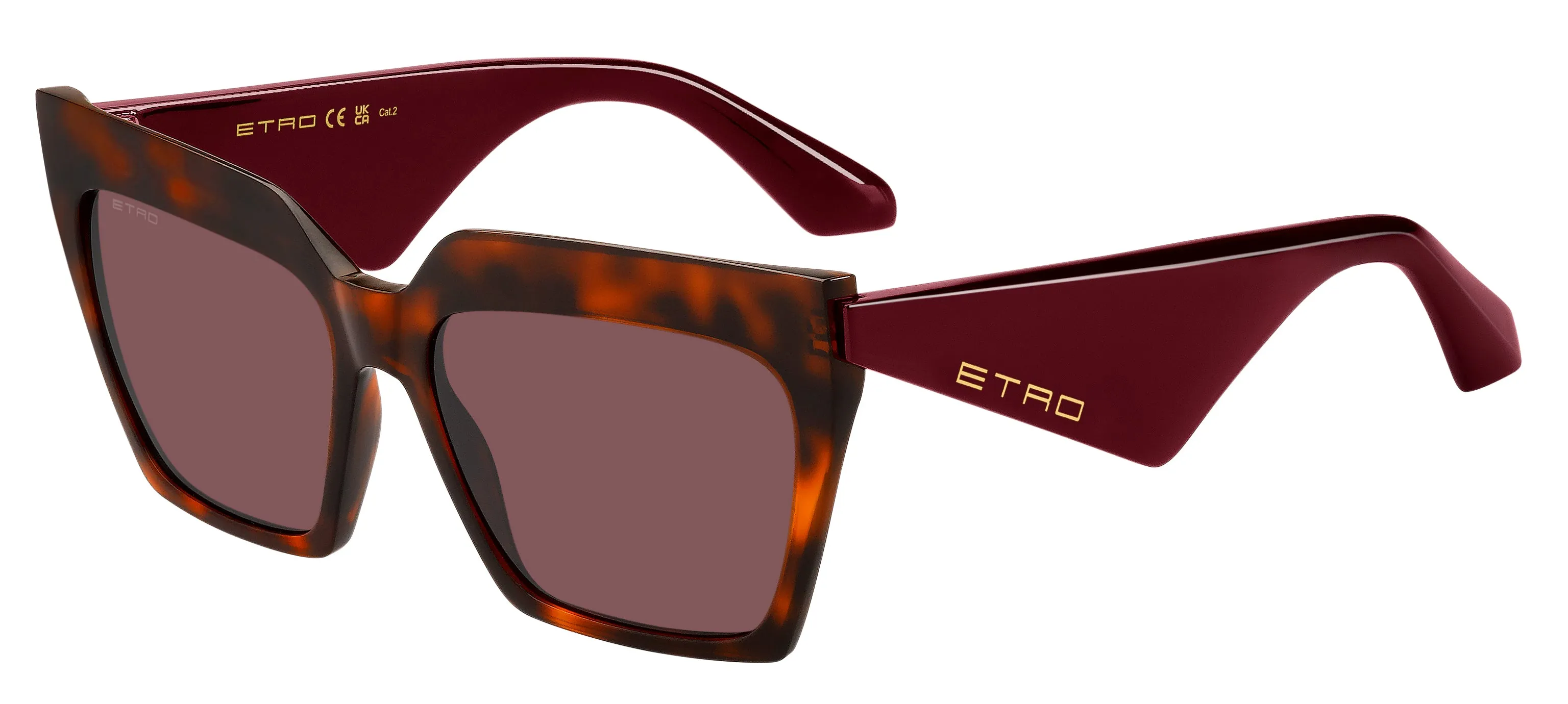 ETRO ETRO 0001/S 086/U1 Occhiali da sole Acetato Havana Rosa Squadrata Normale - immagine 1