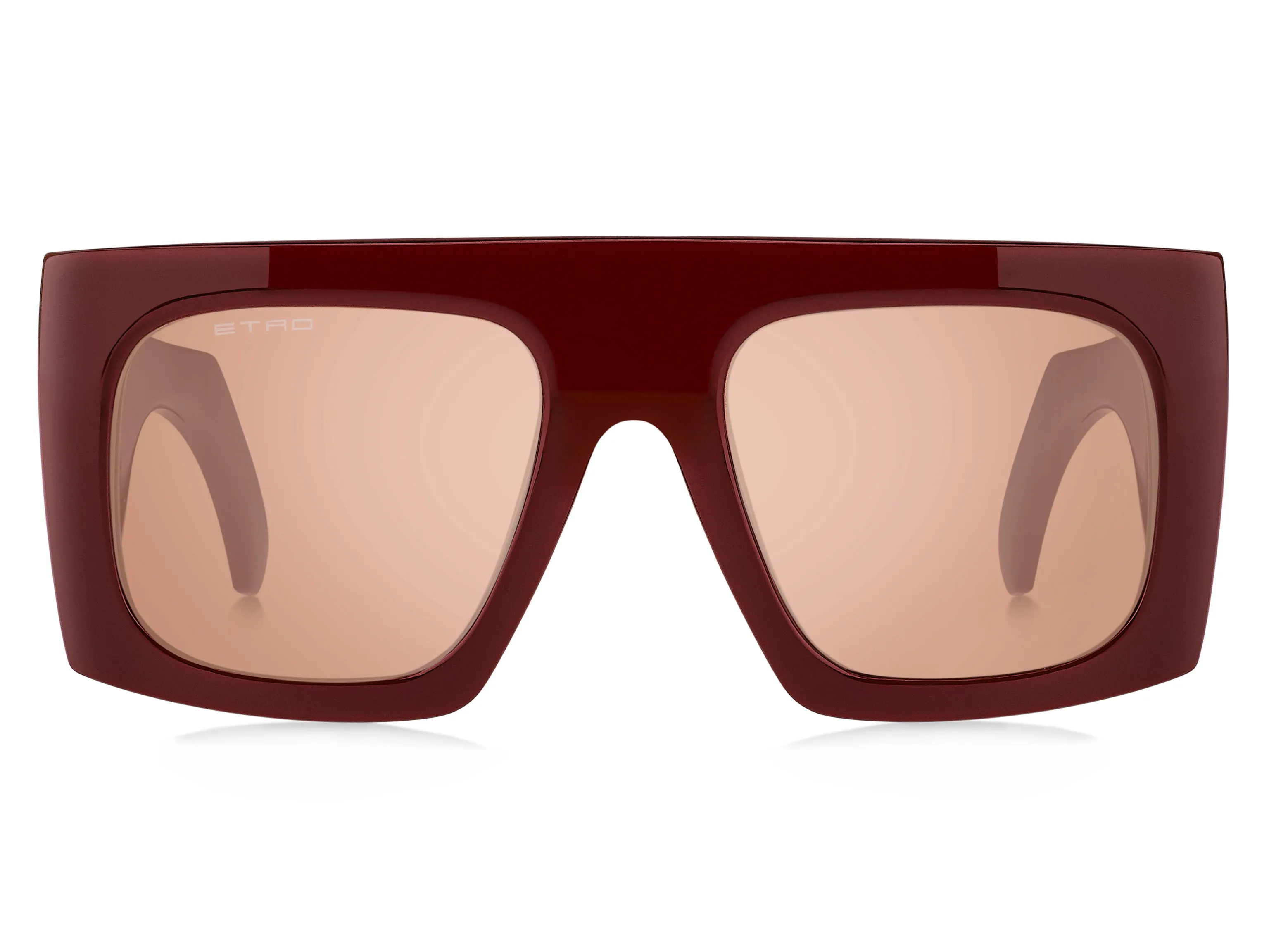 ETRO ETROSCREEN LHF/2S Occhiali da sole Plastica Rosso Marrone Squadrata Specchiate Flash - immagine 2
