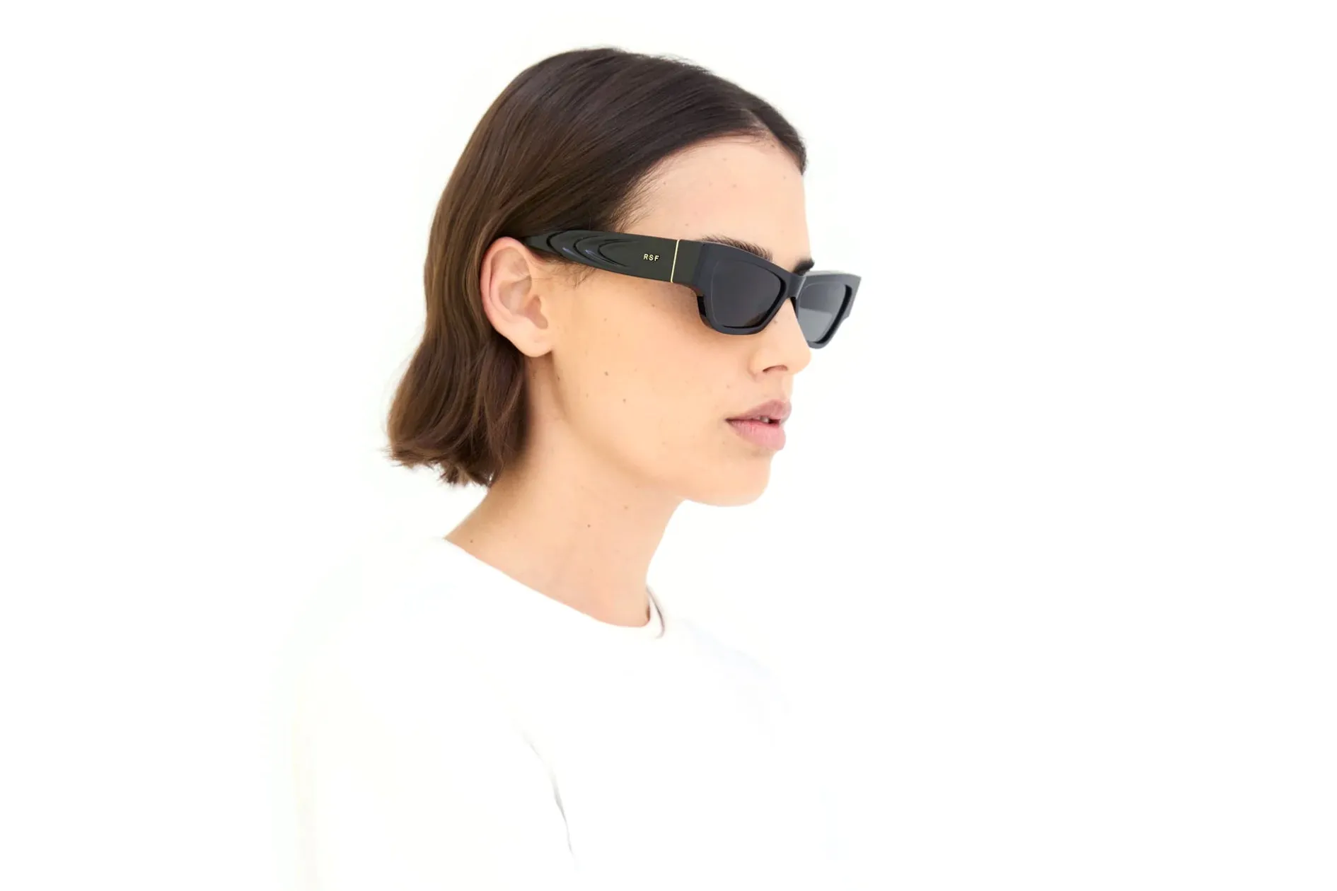 Retrosuperfuture K8U NAMEKO BLACK Occhiali da sole Acetato Nero Nero Squadrata Normale - immagine 3