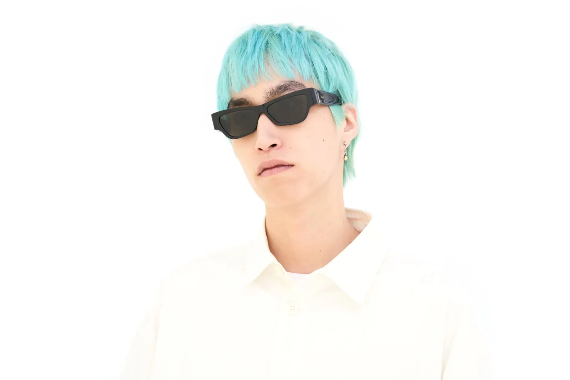 Retrosuperfuture K8U NAMEKO BLACK Occhiali da sole Acetato Nero Nero Squadrata Normale - immagine 4