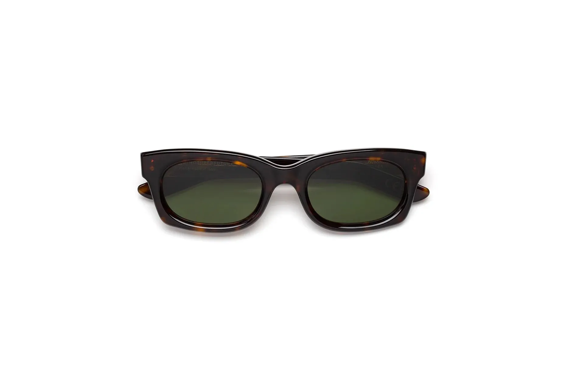 Retrosuperfuture 85Z AMBOS 3627 Occhiali da sole Acetato Havana Verde Squadrata Normale - immagine 2