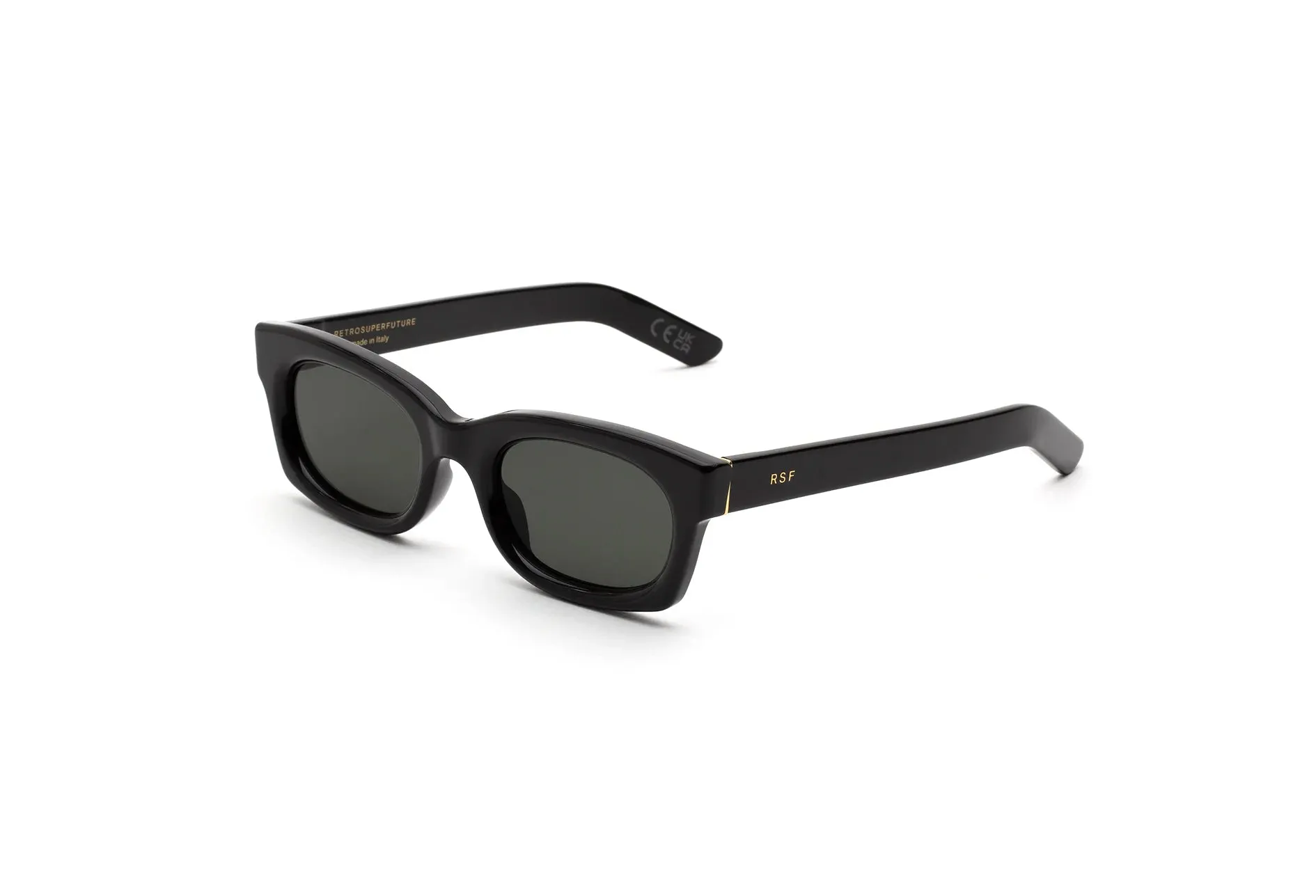 Retrosuperfuture B5B AMBOS BLACK Occhiali da sole Acetato Nero Grigio Squadrata Normale - immagine 1