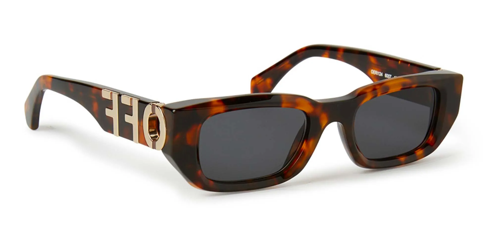Off-White Unisex OERI124 Fillmore 6007 havana dark grey Occhiali da sole Acetato Havana Grigio Squadrata Normale - immagine 2