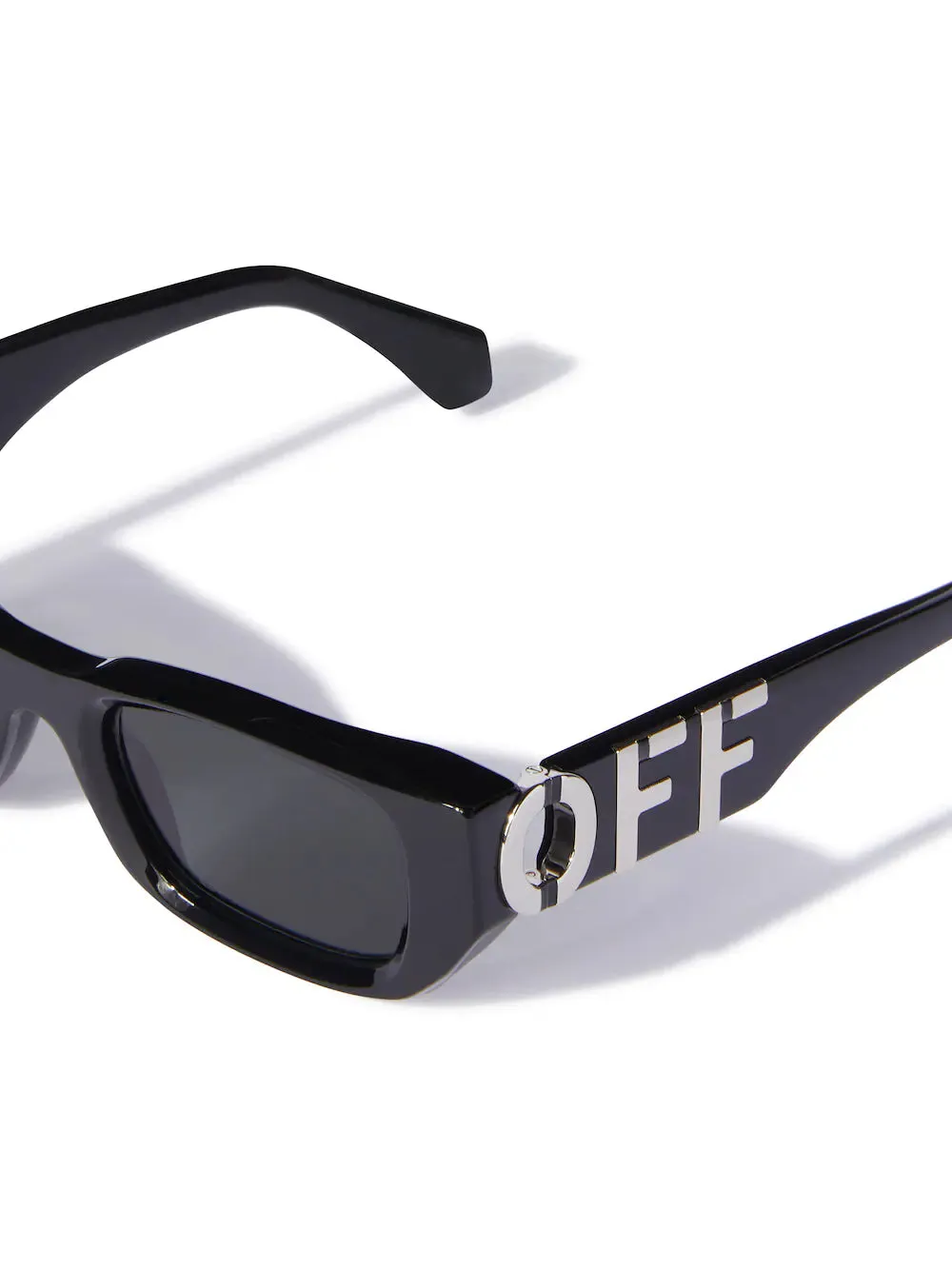 Off-White Unisex OERI124 Fillmore 1007 black dark grey Occhiali da sole Acetato Nero Grigio Squadrata Normale - immagine 2