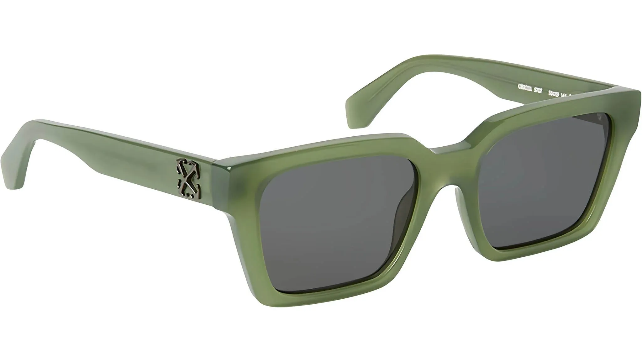 Off-White Unisex OERI111 Branson 5707 sage green Occhiali da sole Acetato Verde Grigio Squadrata Normale - immagine 2