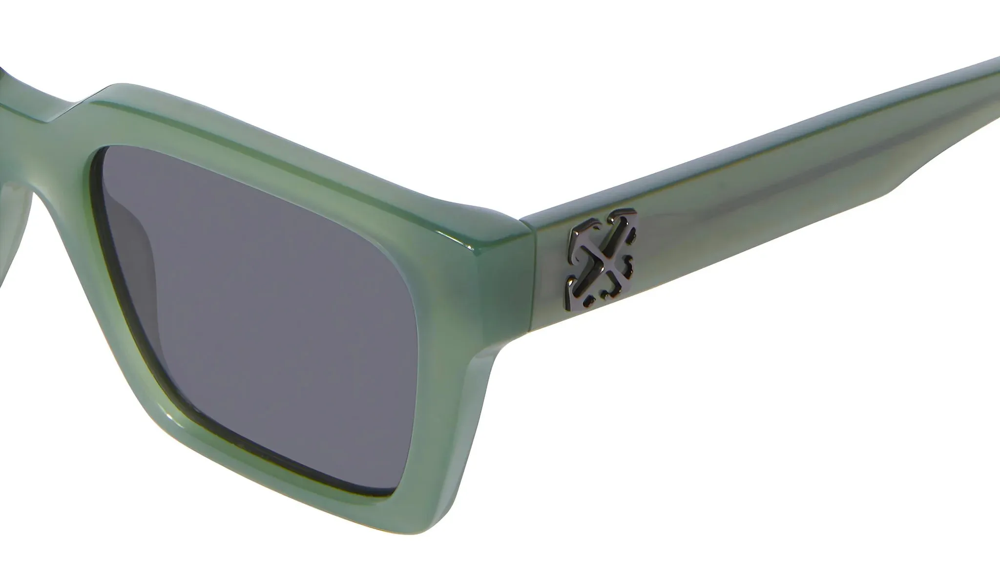 Off-White Unisex OERI111 Branson 5707 sage green Occhiali da sole Acetato Verde Grigio Squadrata Normale - immagine 3