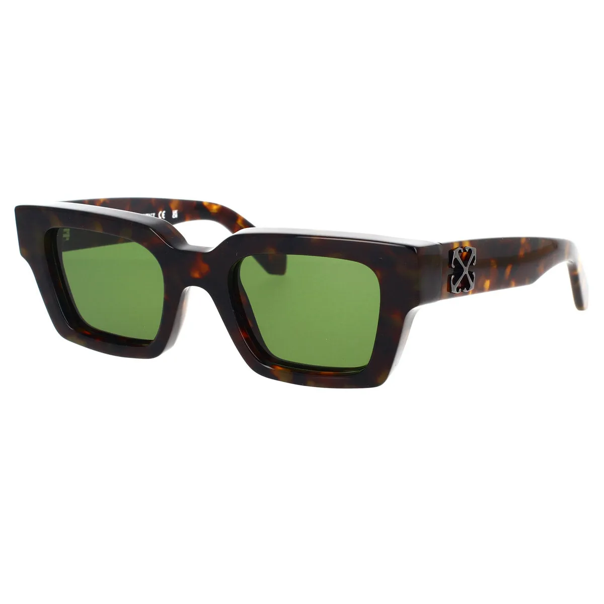 Off-White Unisex OERI126 Virgil 6055 havana Occhiali da sole Acetato Havana Verde Squadrata Normale - immagine 2