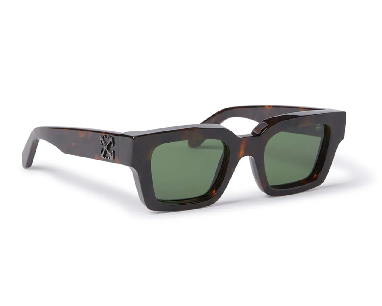 Off-White Unisex OERI126 Virigil L 6055 havana Occhiali da sole Acetato Havana Verde Squadrata Normale - immagine 2