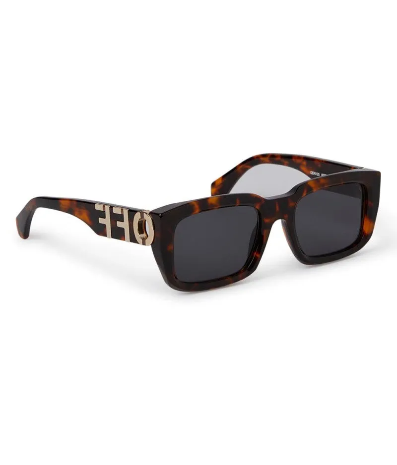 Off-White Unisex OERI125 Hays 6007 havana Occhiali da sole Acetato Havana Grigio Squadrata Normale - immagine 2