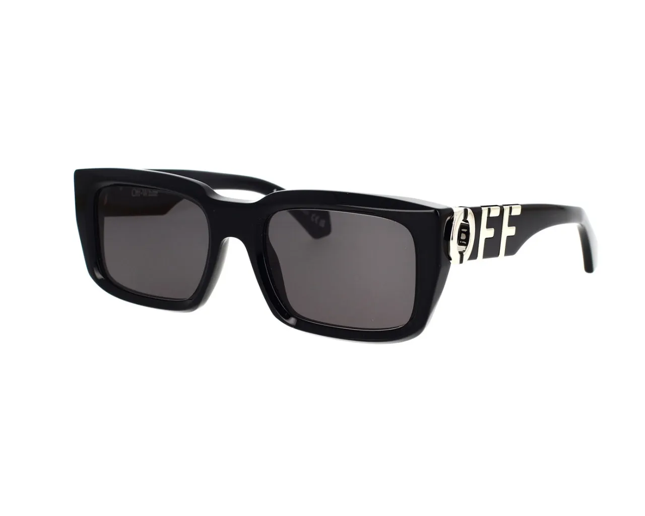 Off-White Unisex OERI125 Hays 1007 black dark grey Occhiali da sole Acetato Nero Grigio Squadrata Normale - immagine 1