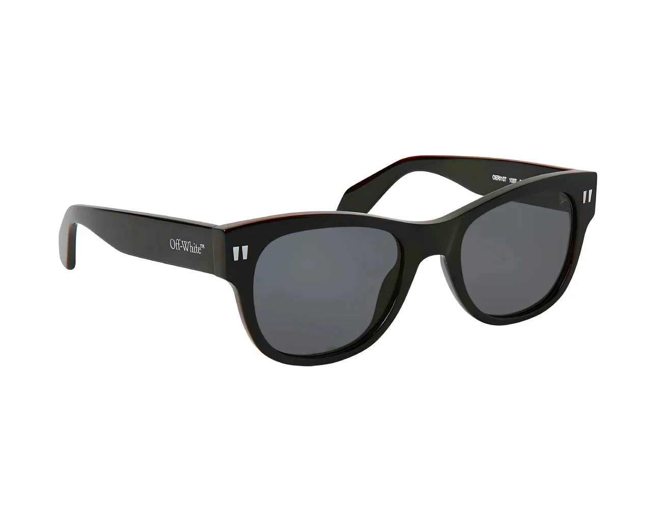 Off-White Unisex OERI107 Moab 1007 black Occhiali da sole Acetato Nero Grigio Rotonda Normale - immagine 2