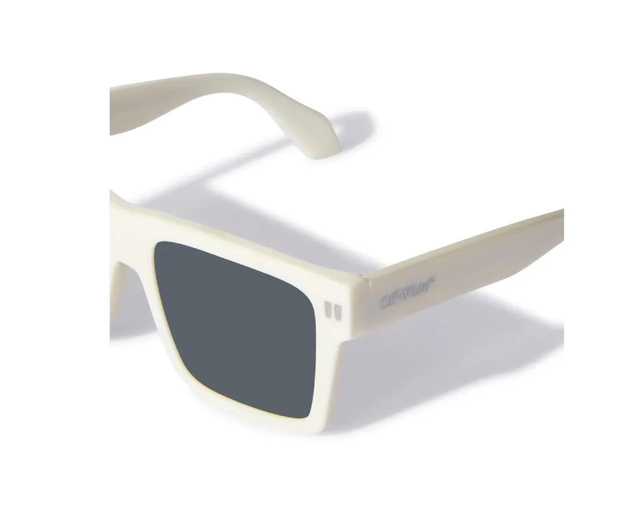 Off-White Unisex OERI109 Lawton 0107 white Occhiali da sole Acetato Bianco Grigio Squadrata Normale - immagine 2