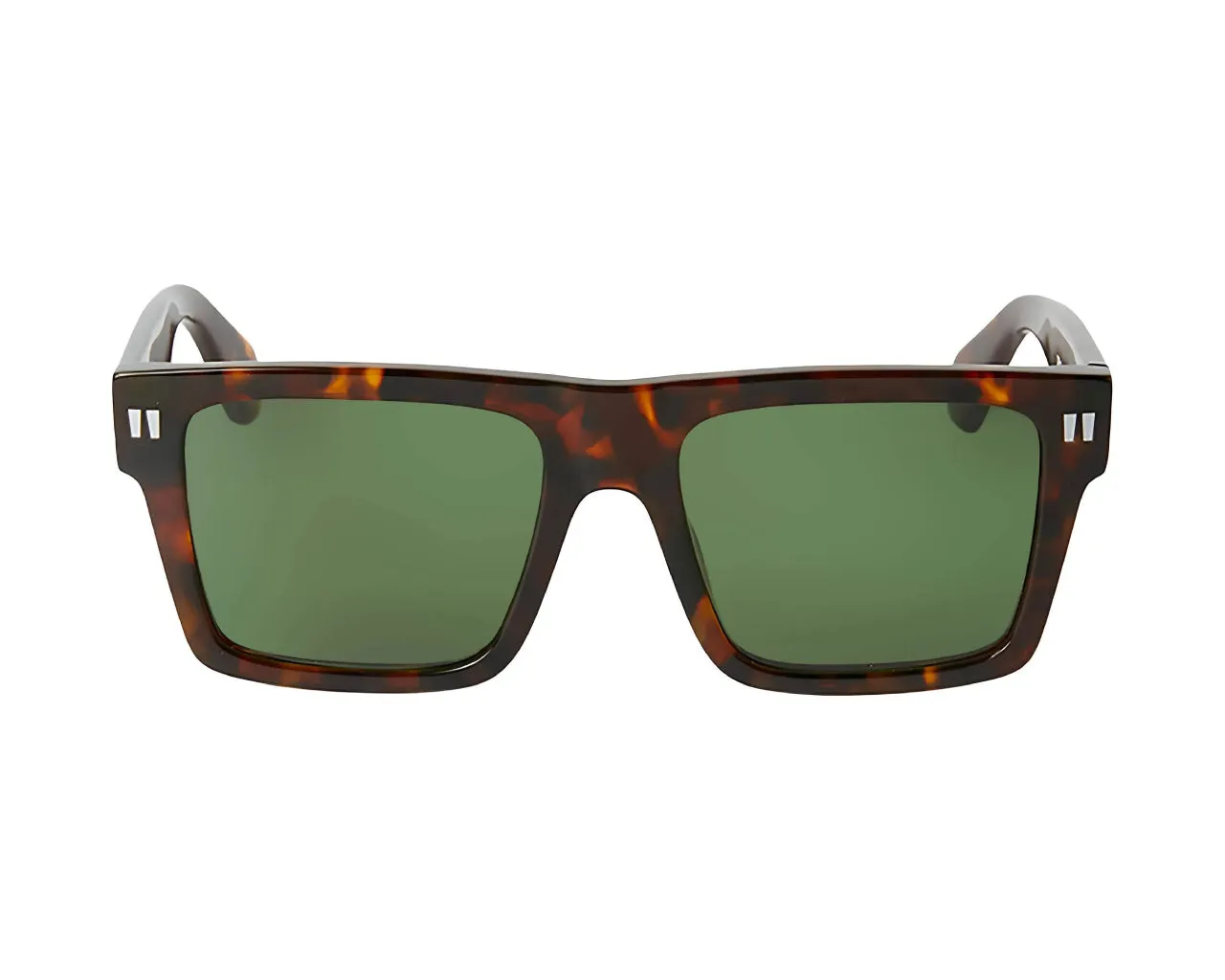 Off-White Unisex OERI109 Lawton 6055 havana Occhiali da sole Acetato Havana Verde Squadrata Normale - immagine 1