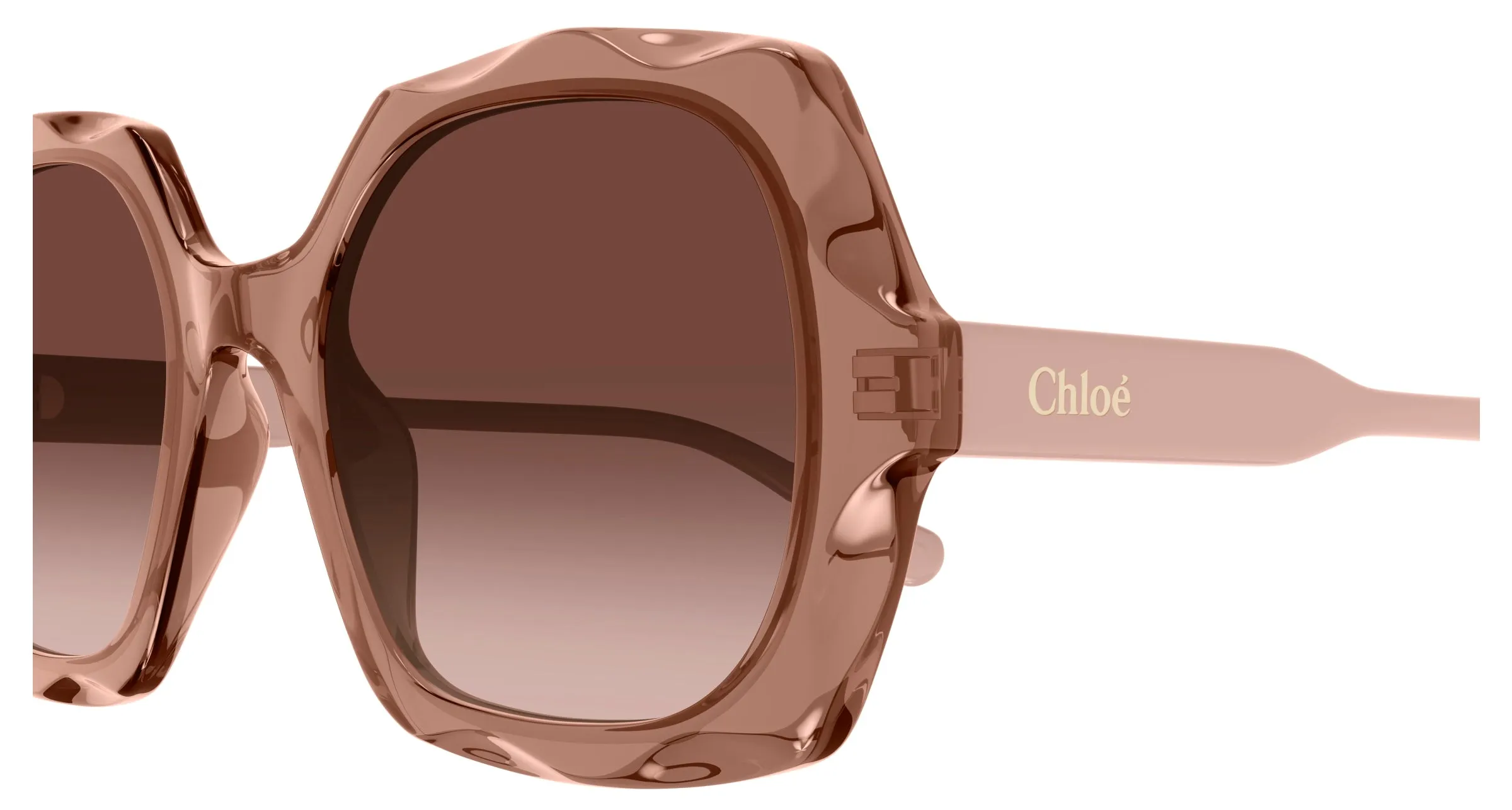 Chloé CH0226S 003 Occhiali da sole Acetato Marrone Rame Squadrata - immagine 3
