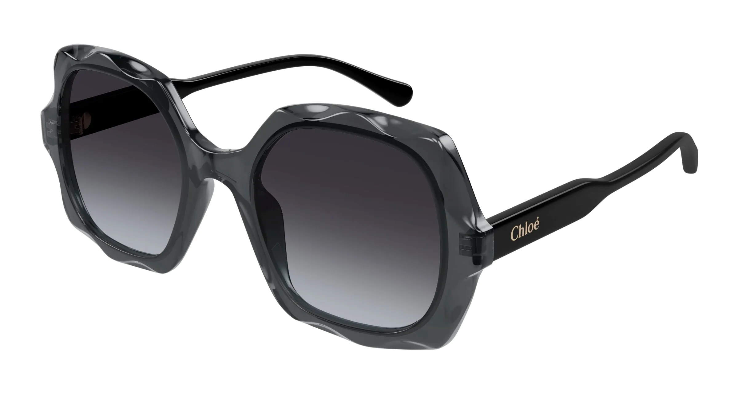 Chloé CH0226S 001 Occhiali da sole Acetato Grigio Grigio Squadrata - immagine 1