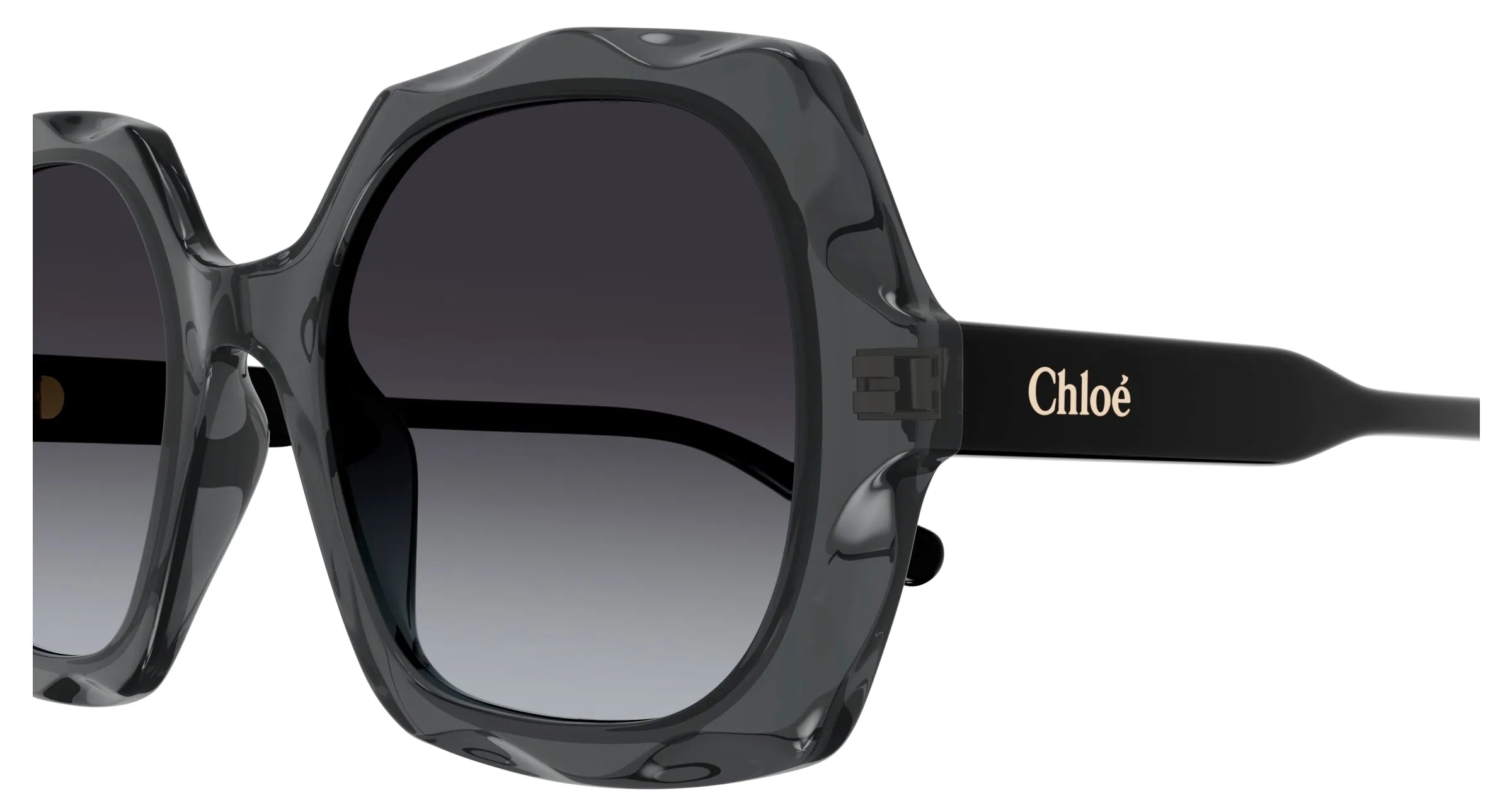 Chloé CH0226S 001 Occhiali da sole Acetato Grigio Grigio Squadrata - immagine 3
