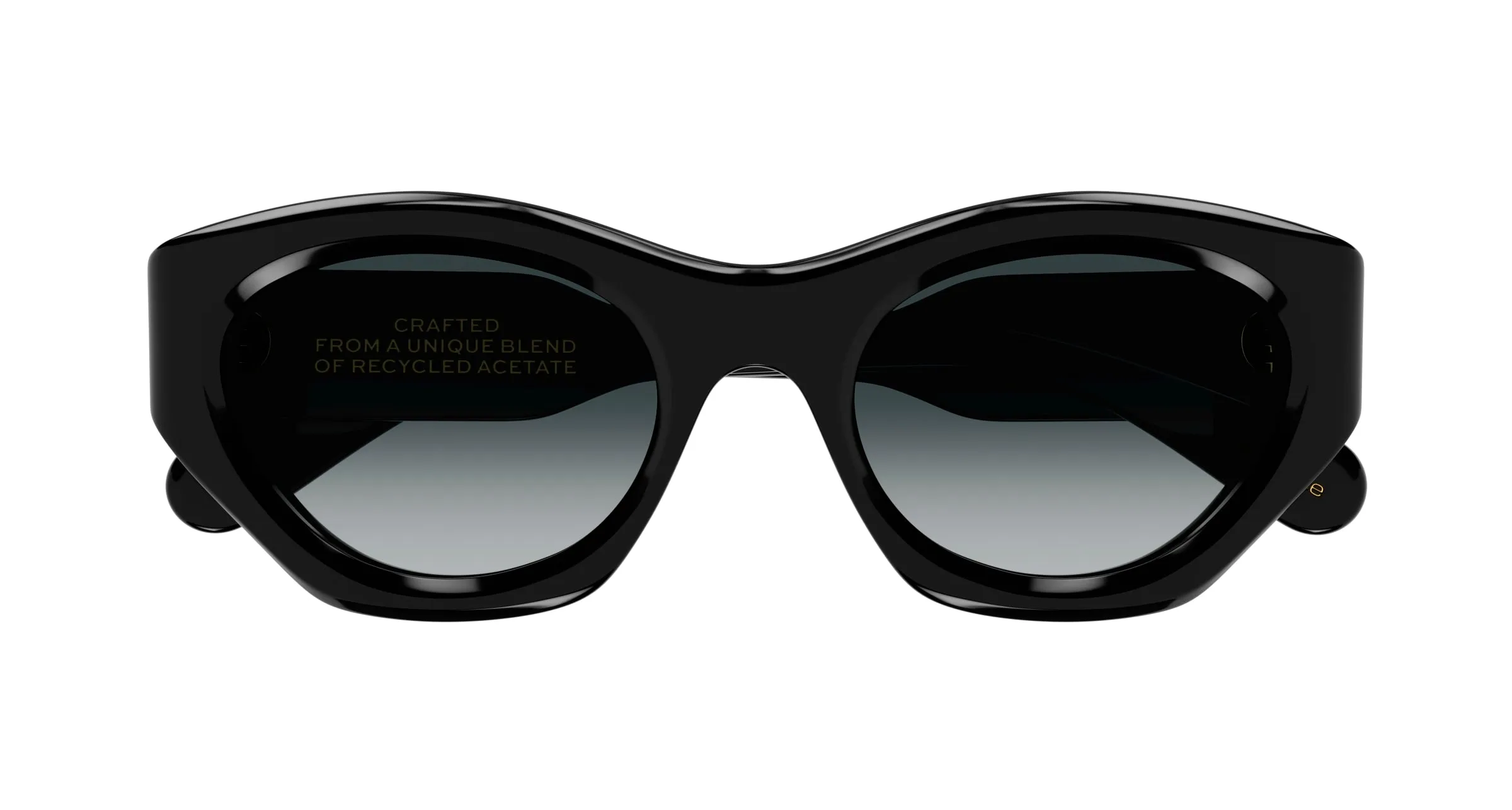Chloé CH0220S 001 Occhiali da sole Acetato Nero Grigio Cat Eye - immagine 4