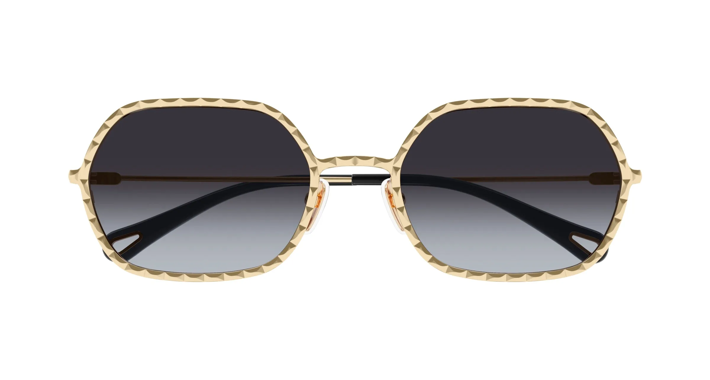 Chloé CH0231S 001 Occhiali da sole Metallo Oro Grigio Rotonda - immagine 2