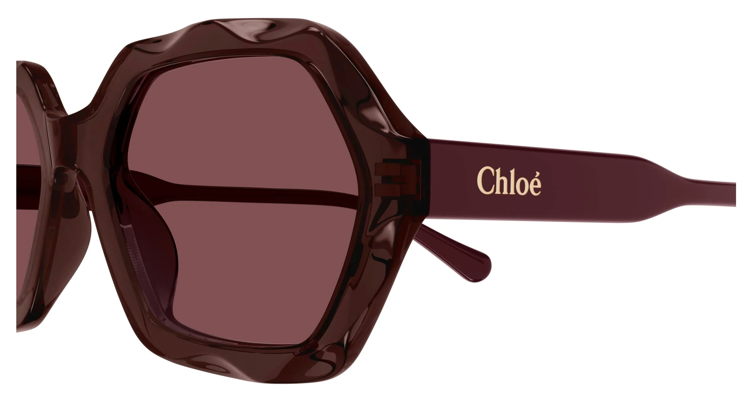 Chloé Donna CH0227S 002 Occhiali da sole Acetato Viola Viola Squadrata - immagine 3