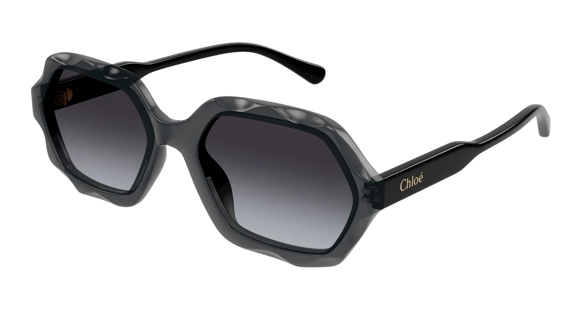 Chloé Donna CH0227S 001 Occhiali da sole Acetato Grigio Grigio Squadrata - immagine 1