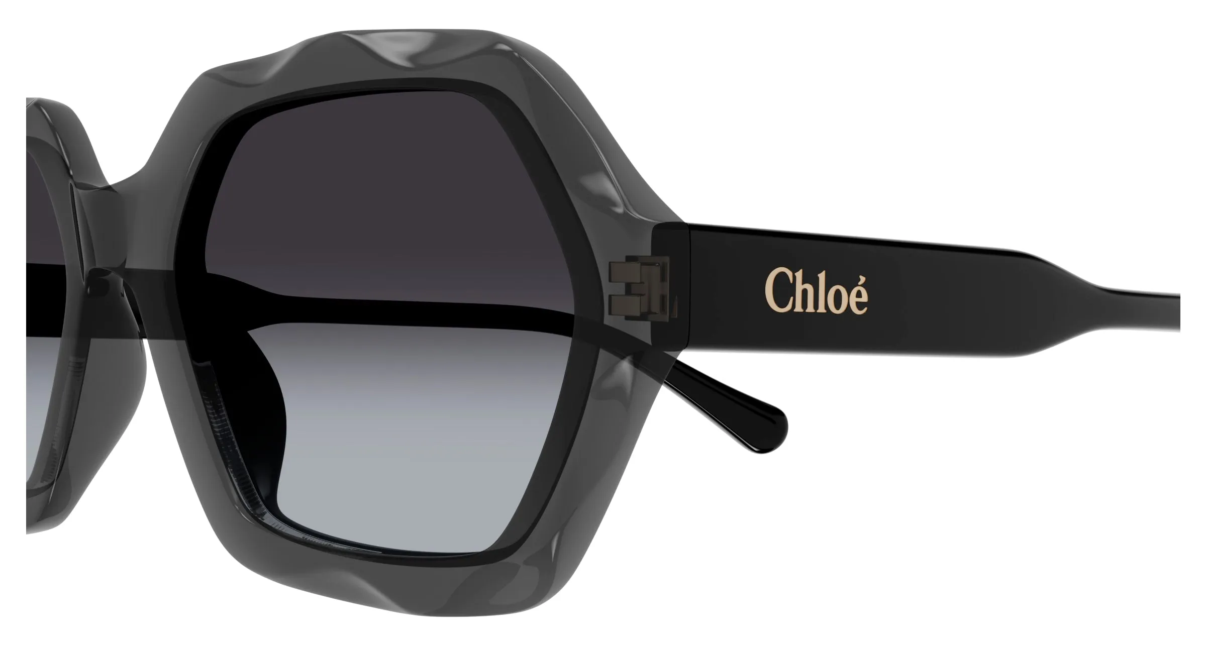 Chloé Donna CH0227S 001 Occhiali da sole Acetato Grigio Grigio Squadrata - immagine 3