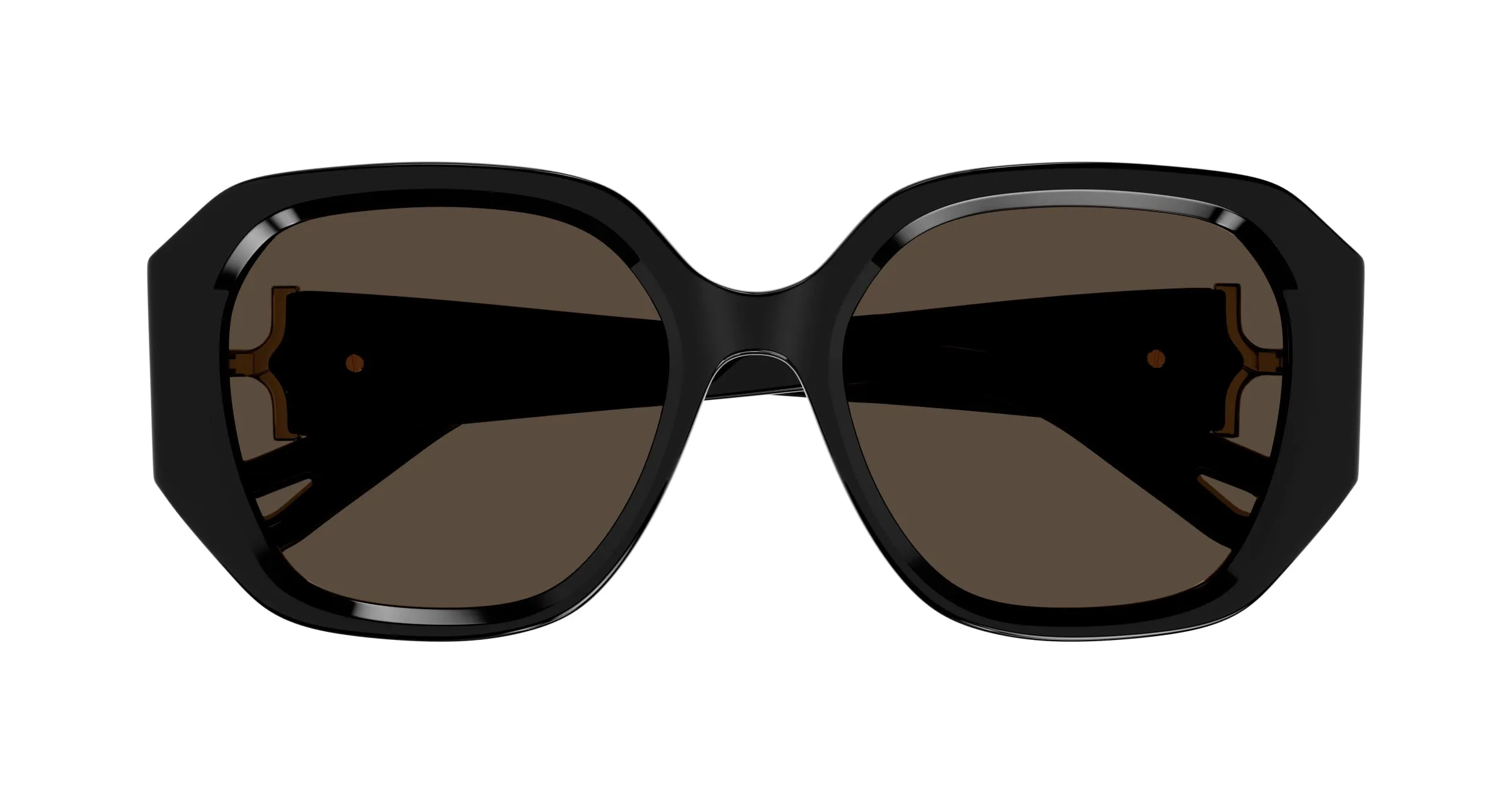 Chloé CH0236S 001 Occhiali da sole Acetato Nero Marrone Squadrata - immagine 2