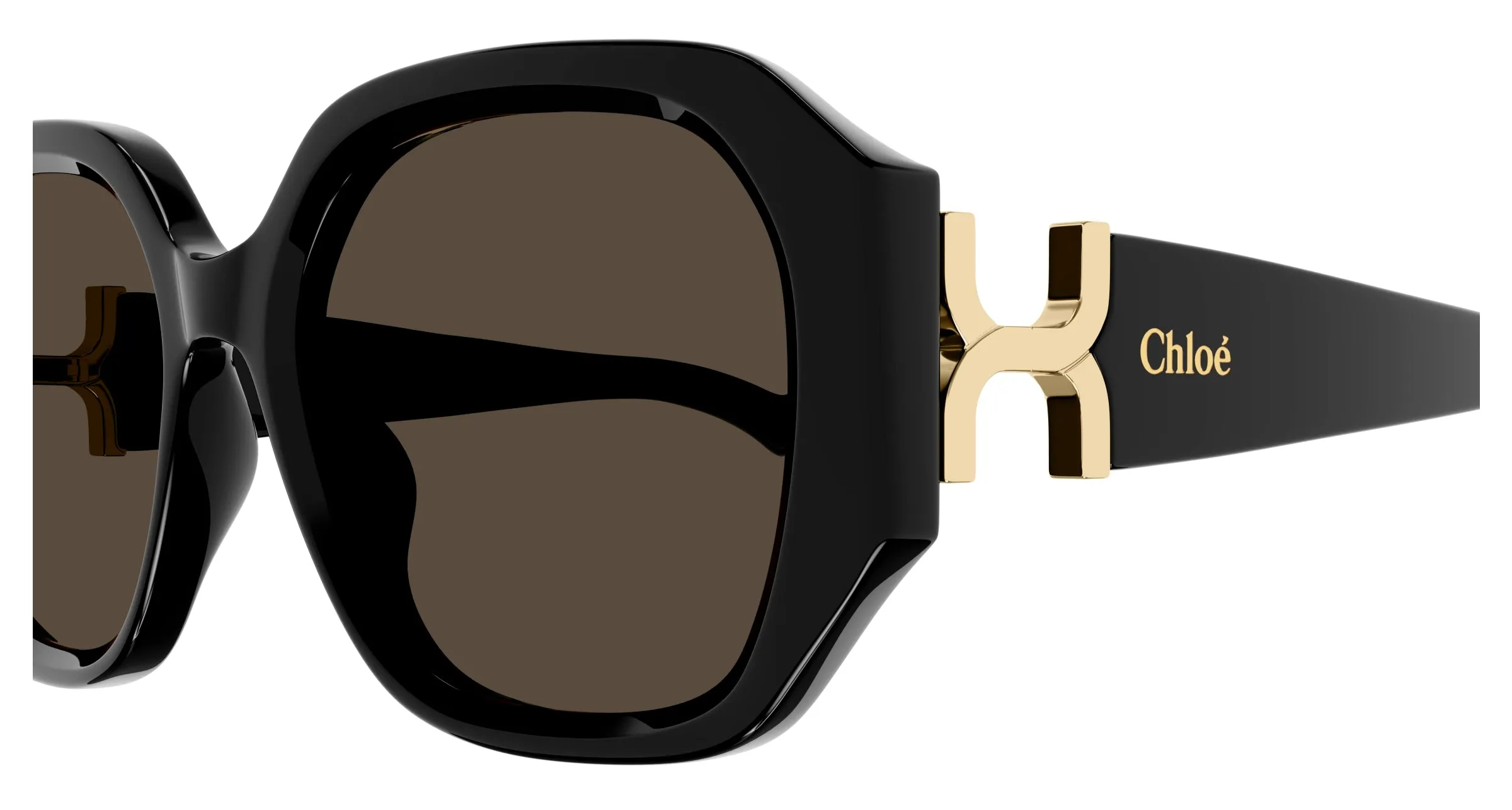 Chloé CH0236S 001 Occhiali da sole Acetato Nero Marrone Squadrata - immagine 3