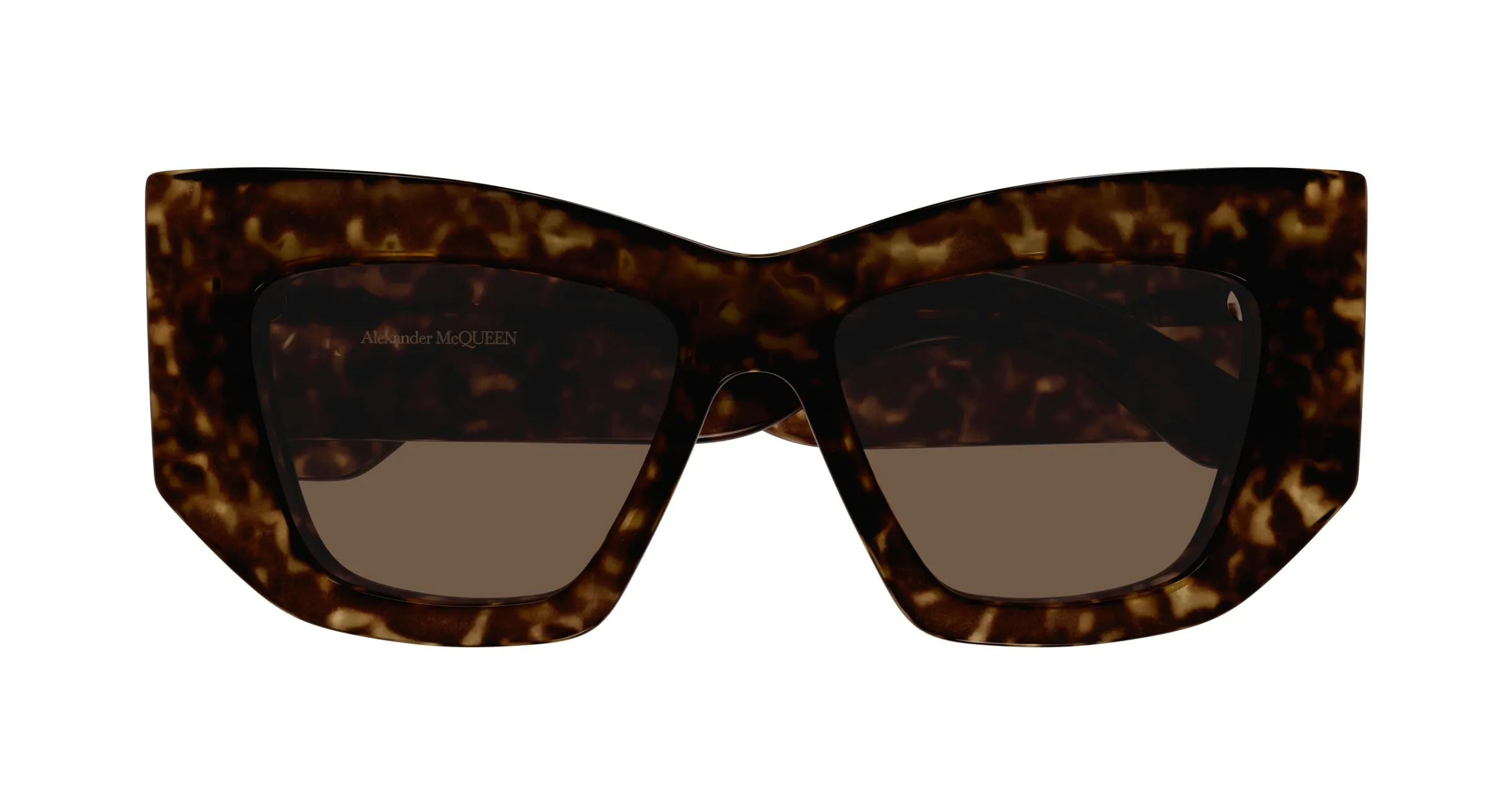 Alexander McQueen Donna AM0448S 002 Occhiali da sole Acetato Havana Marrone Cat Eye - immagine 2