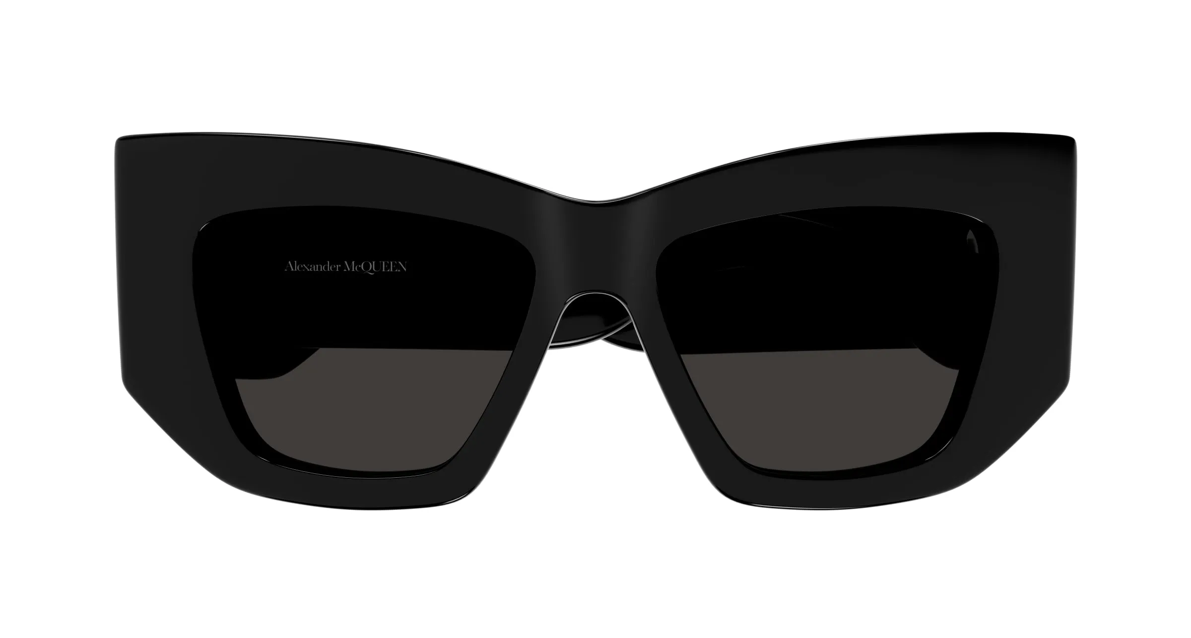 Alexander McQueen Donna AM0448S 001 Occhiali da sole Acetato Nero Grigio Cat Eye - immagine 2