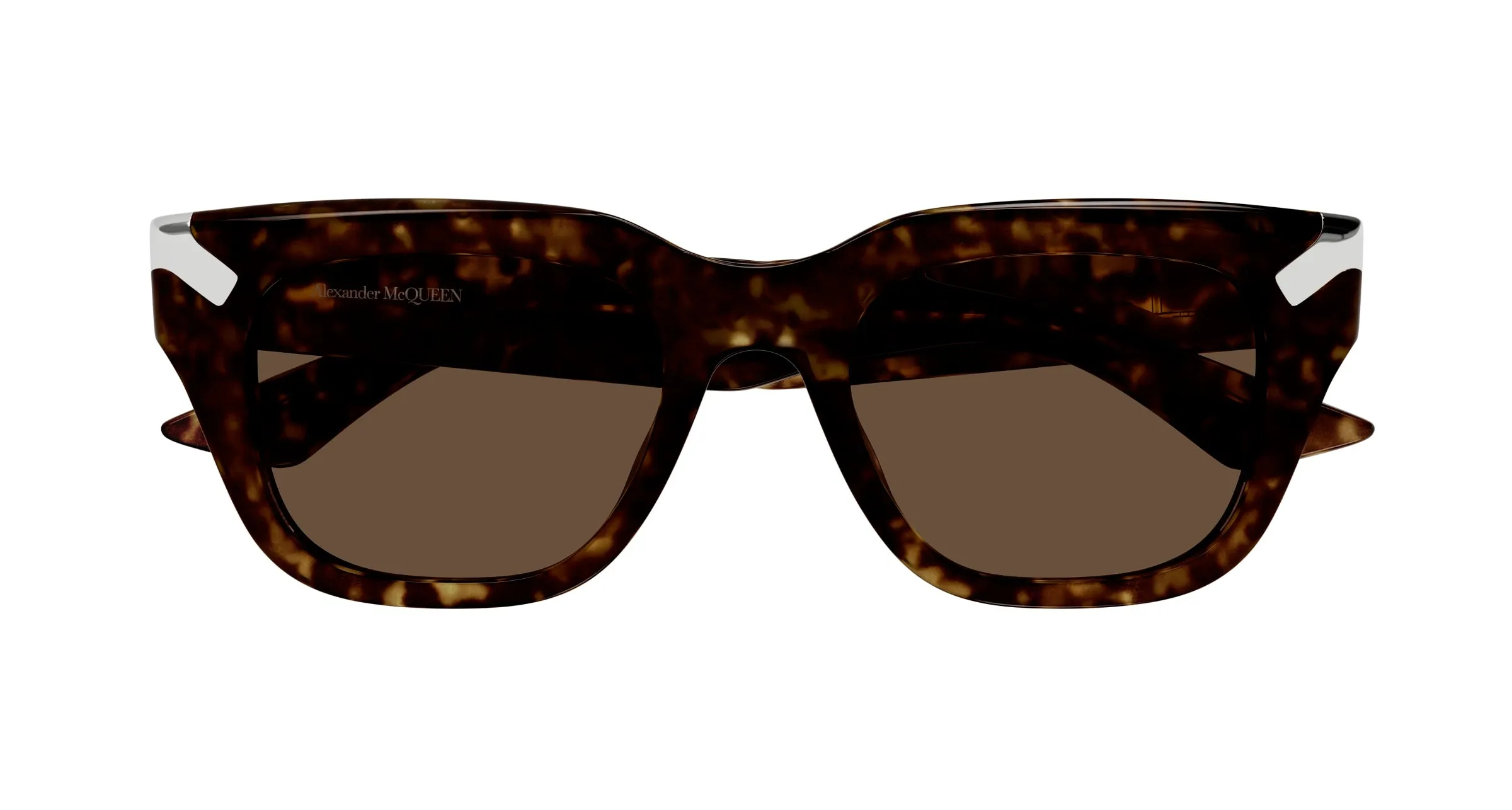 Alexander McQueen Uomo AM0439S 003 Occhiali da sole Acetato Havana Marrone Squadrata - immagine 2