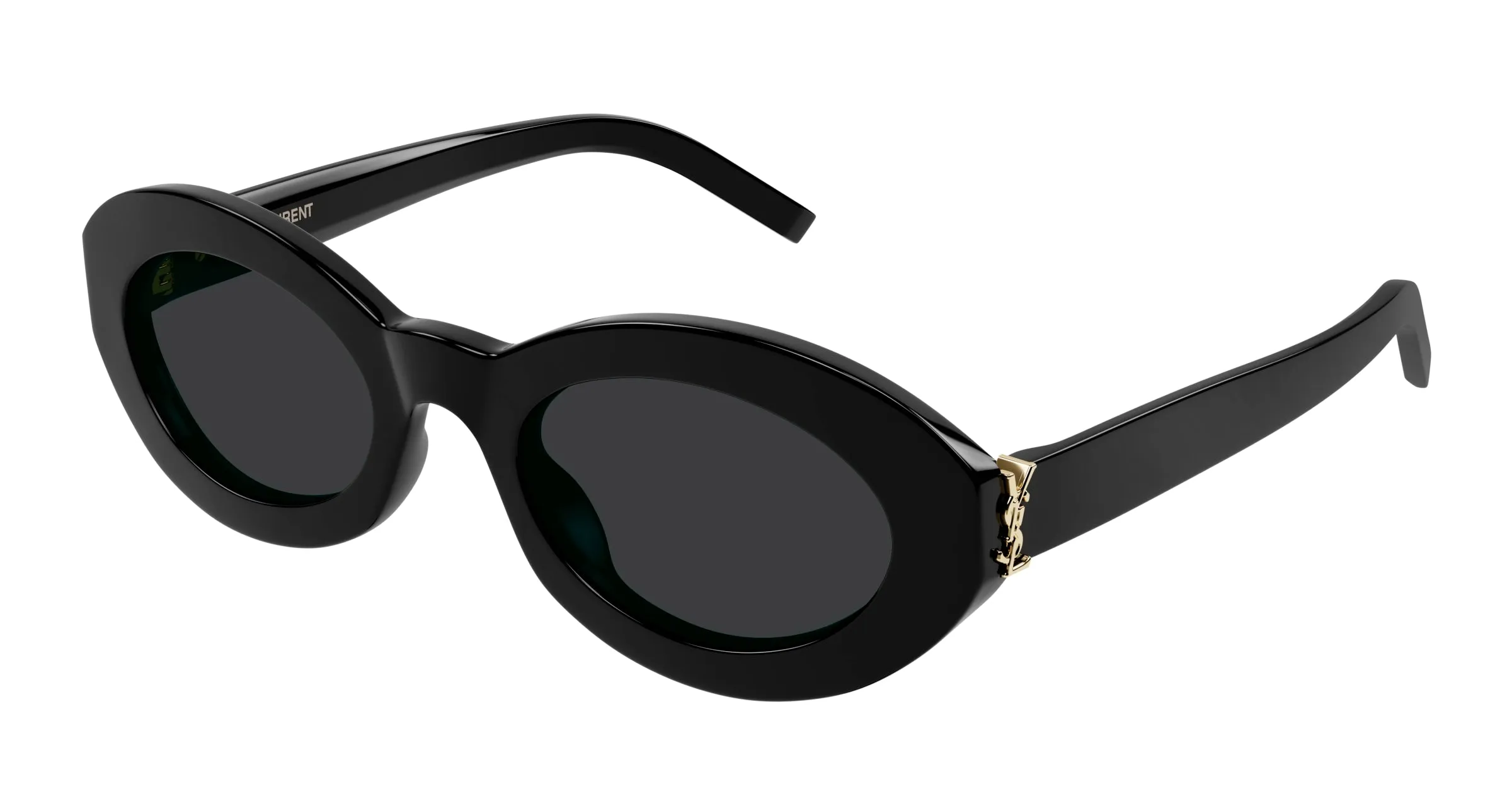 SAINT LAURENT SL M136 001 Occhiali da sole Acetato Nero Nero Rotonda - immagine 1