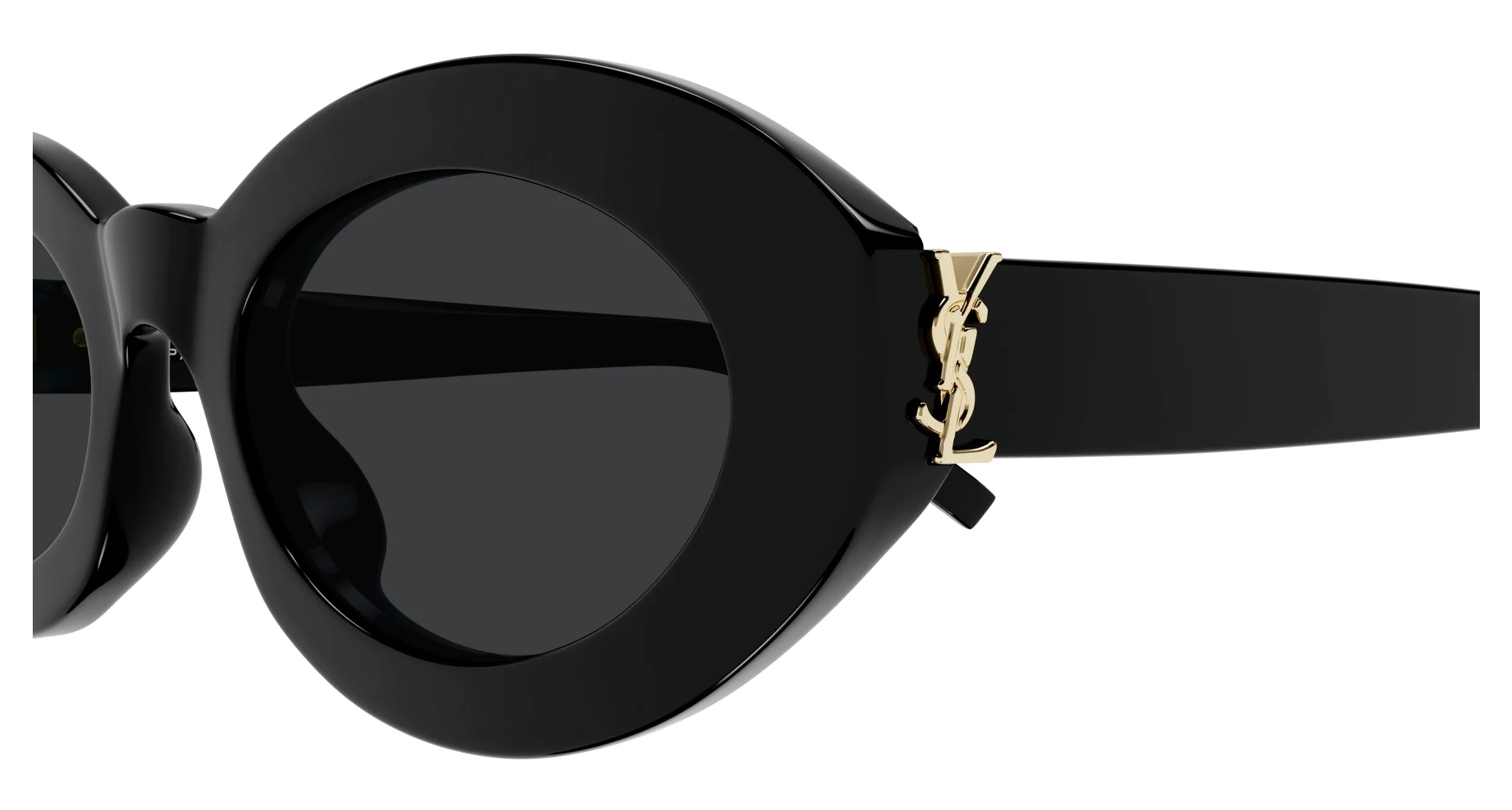 SAINT LAURENT SL M136 001 Occhiali da sole Acetato Nero Nero Rotonda - immagine 3