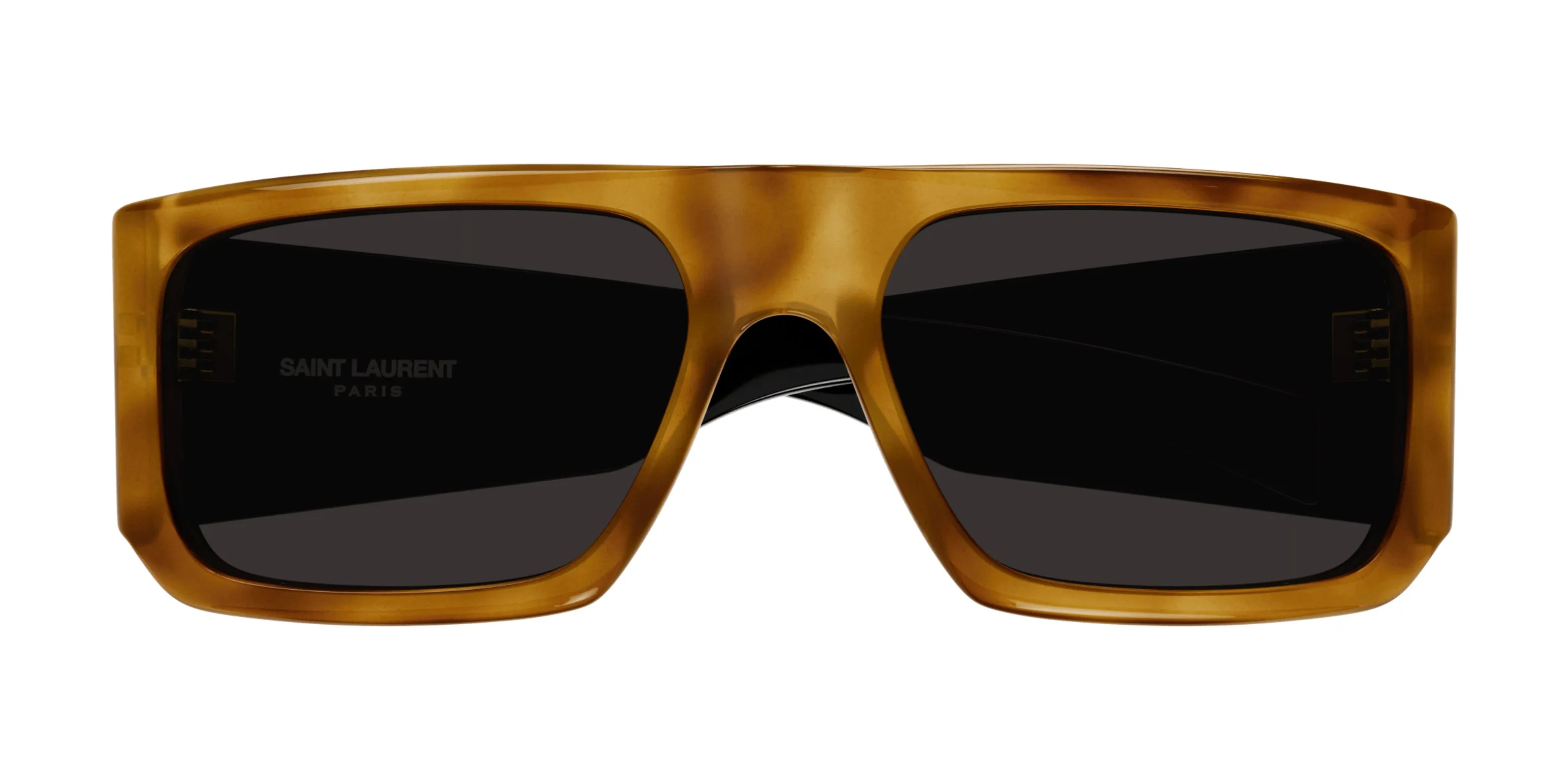 SAINT LAURENT Unisex SL 635 ACETATE 005 Occhiali da sole Acetato Havana Nero Geometrica - immagine 2