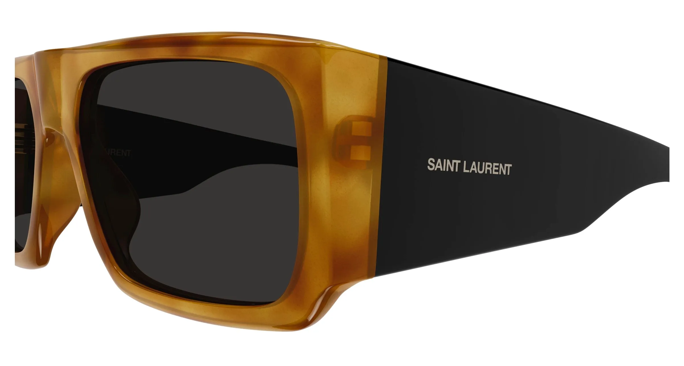 SAINT LAURENT Unisex SL 635 ACETATE 005 Occhiali da sole Acetato Havana Nero Geometrica - immagine 3