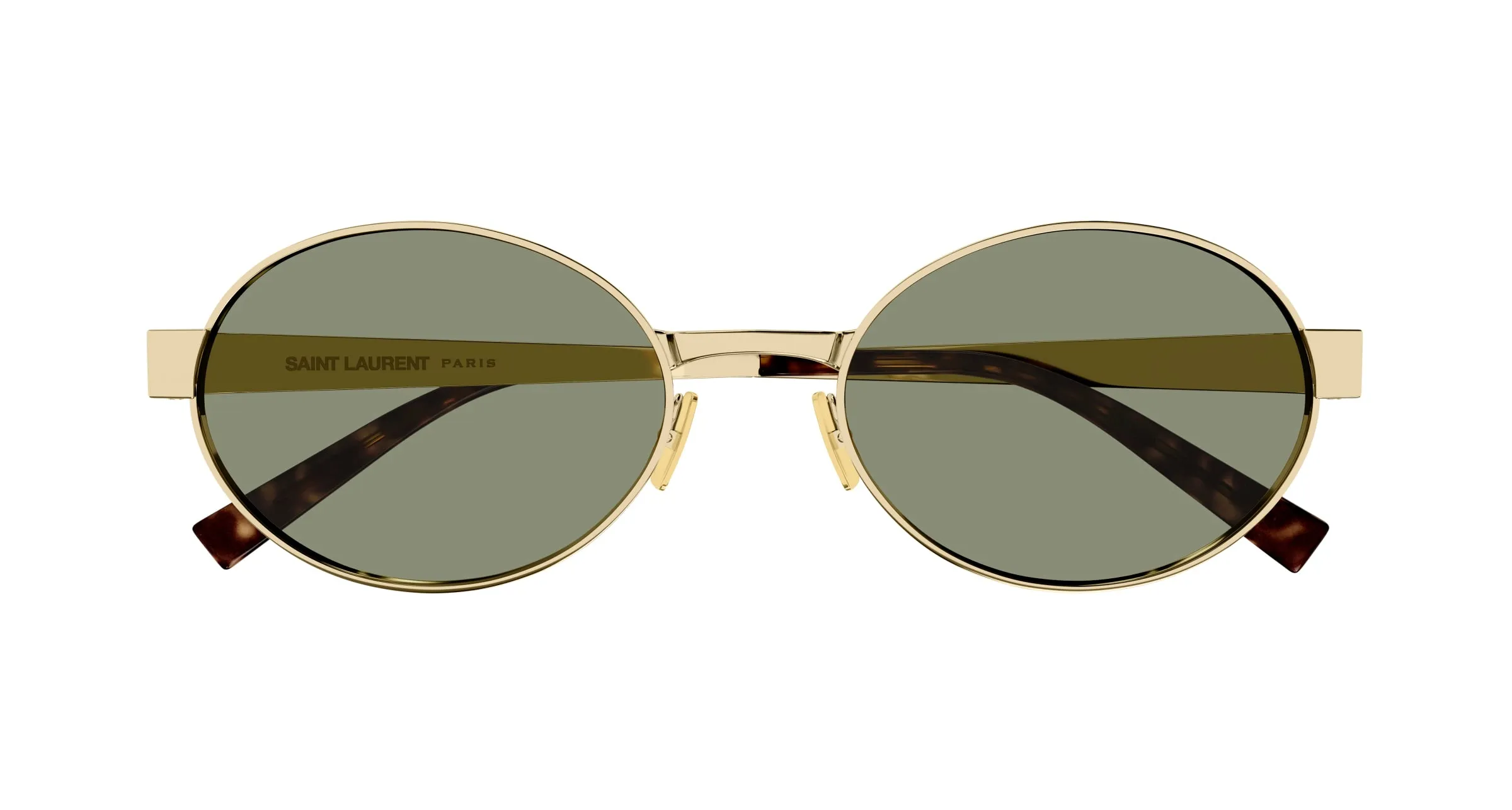 SAINT LAURENT SL 692 003 Occhiali da sole Metallo Oro Verde Rotonda - immagine 2