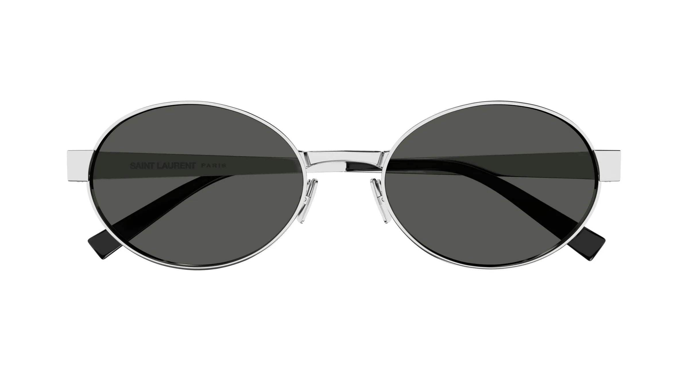 SAINT LAURENT SL 692 002 Occhiali da sole Metallo Argento Grigio Rotonda - immagine 2