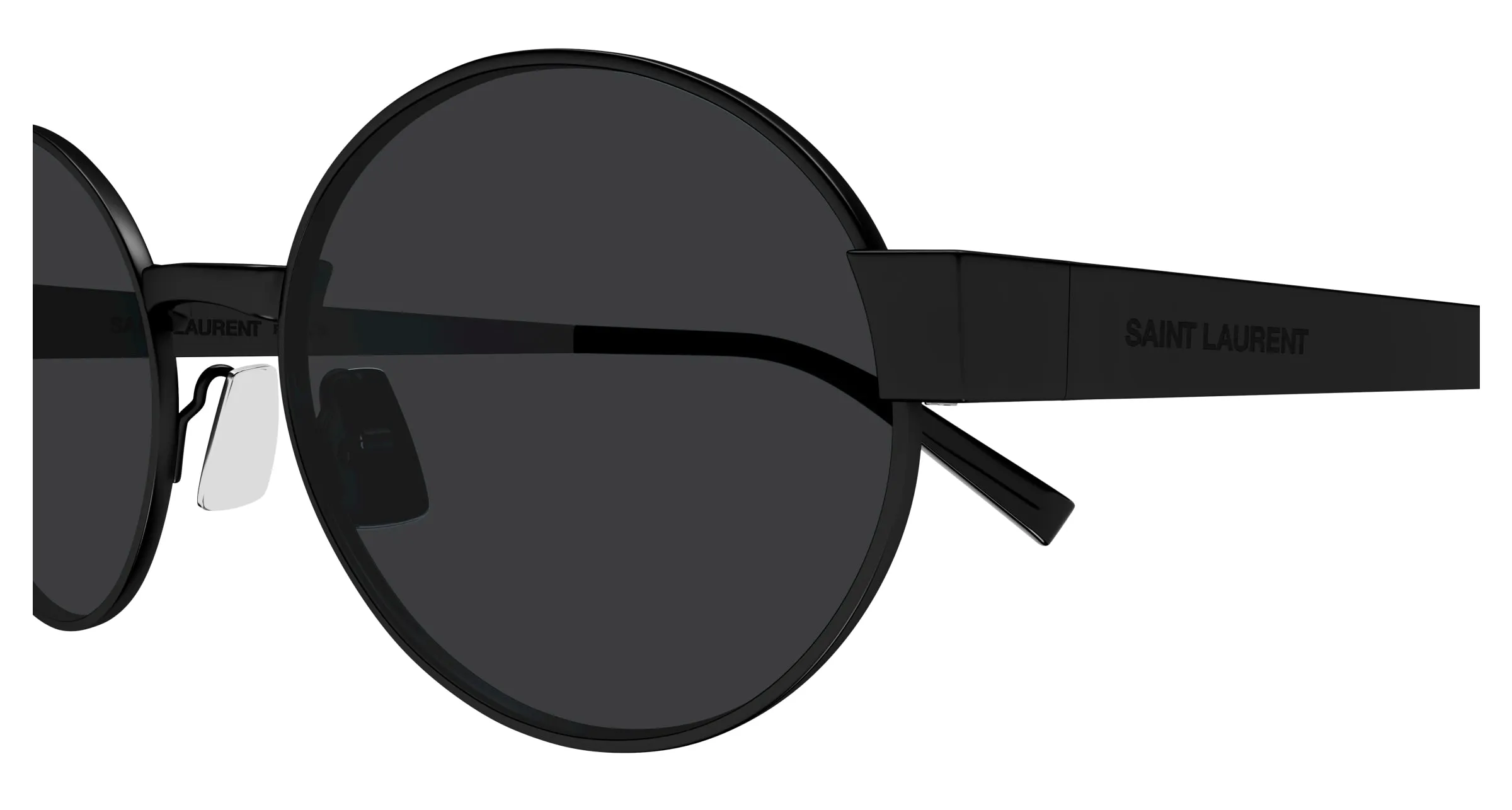 SAINT LAURENT SL 692 001 Occhiali da sole Metallo Nero Nero Rotonda - immagine 3