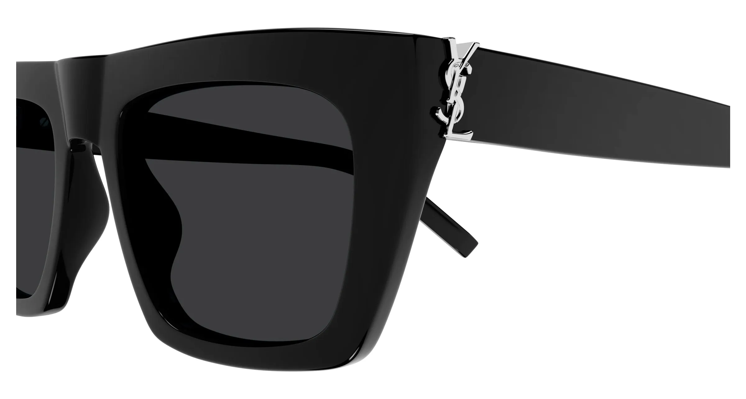 SAINT LAURENT SL M131 001 Occhiali da sole Acetato Nero Nero Squadrata - immagine 3